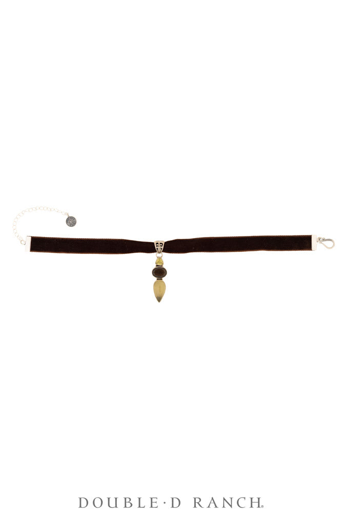 Necklace, Pendant, Margeaux Ribbon With Semi-Precious Stones, Hallmark, Contemporary, 3995P