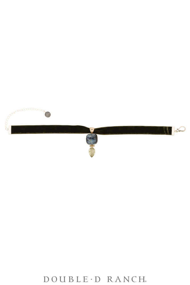 Necklace, Pendant, Margeaux Ribbon With Semi-Precious Stones, Hallmark, Contemporary, 3995E