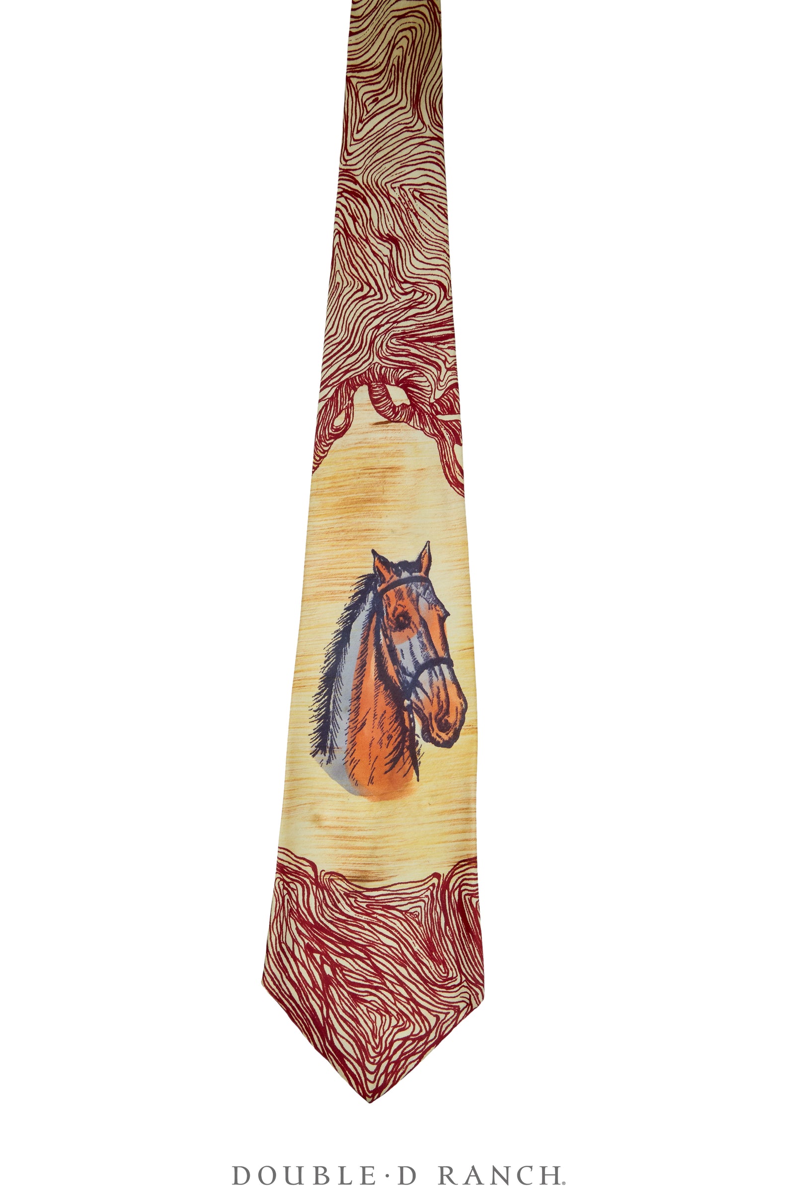 Miscellaneous, Necktie, Western, Hand-Painted, Vintage, 1293