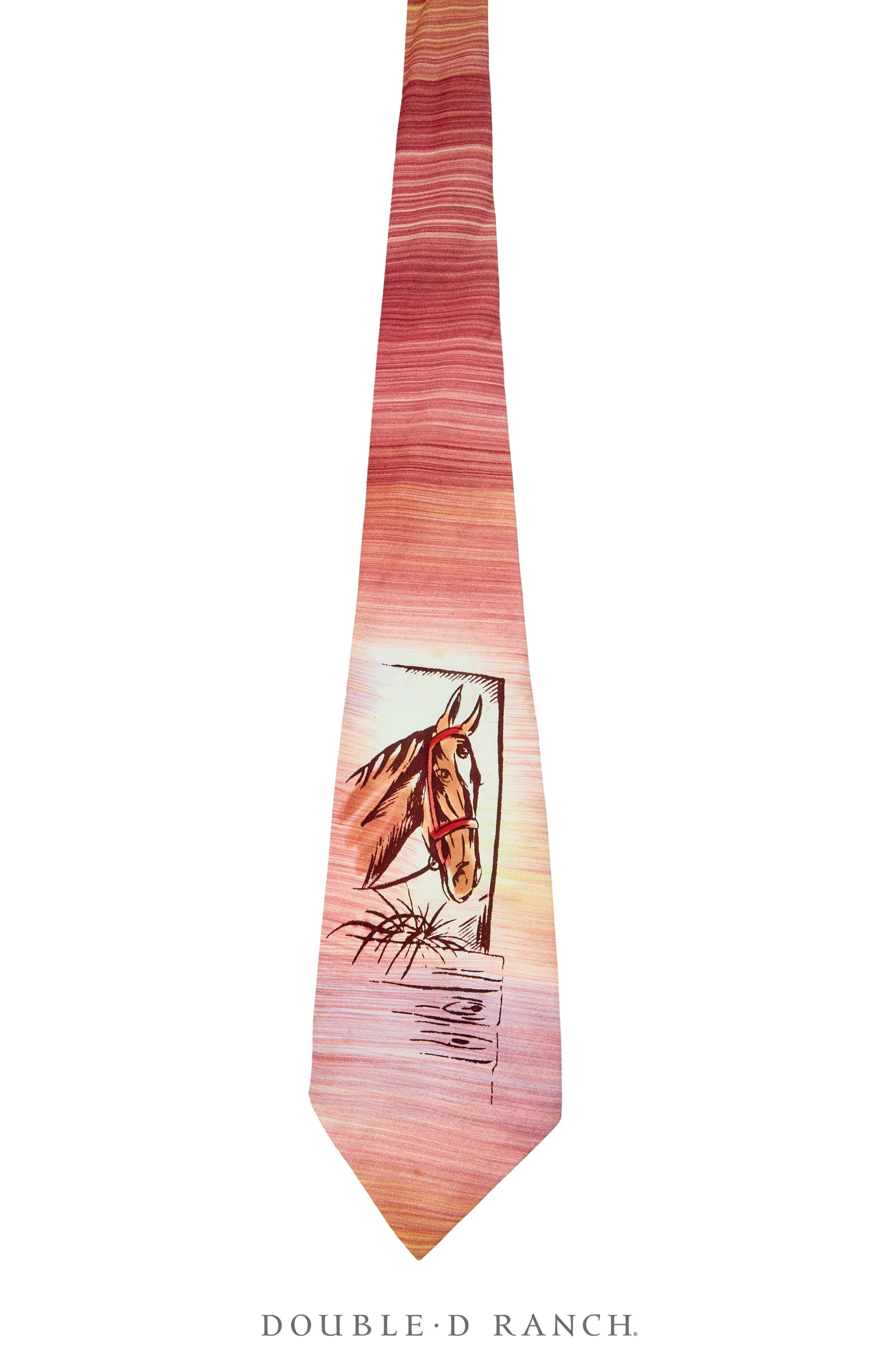 Miscellaneous, Necktie, Western, Hand-Painted, Vintage, 1322