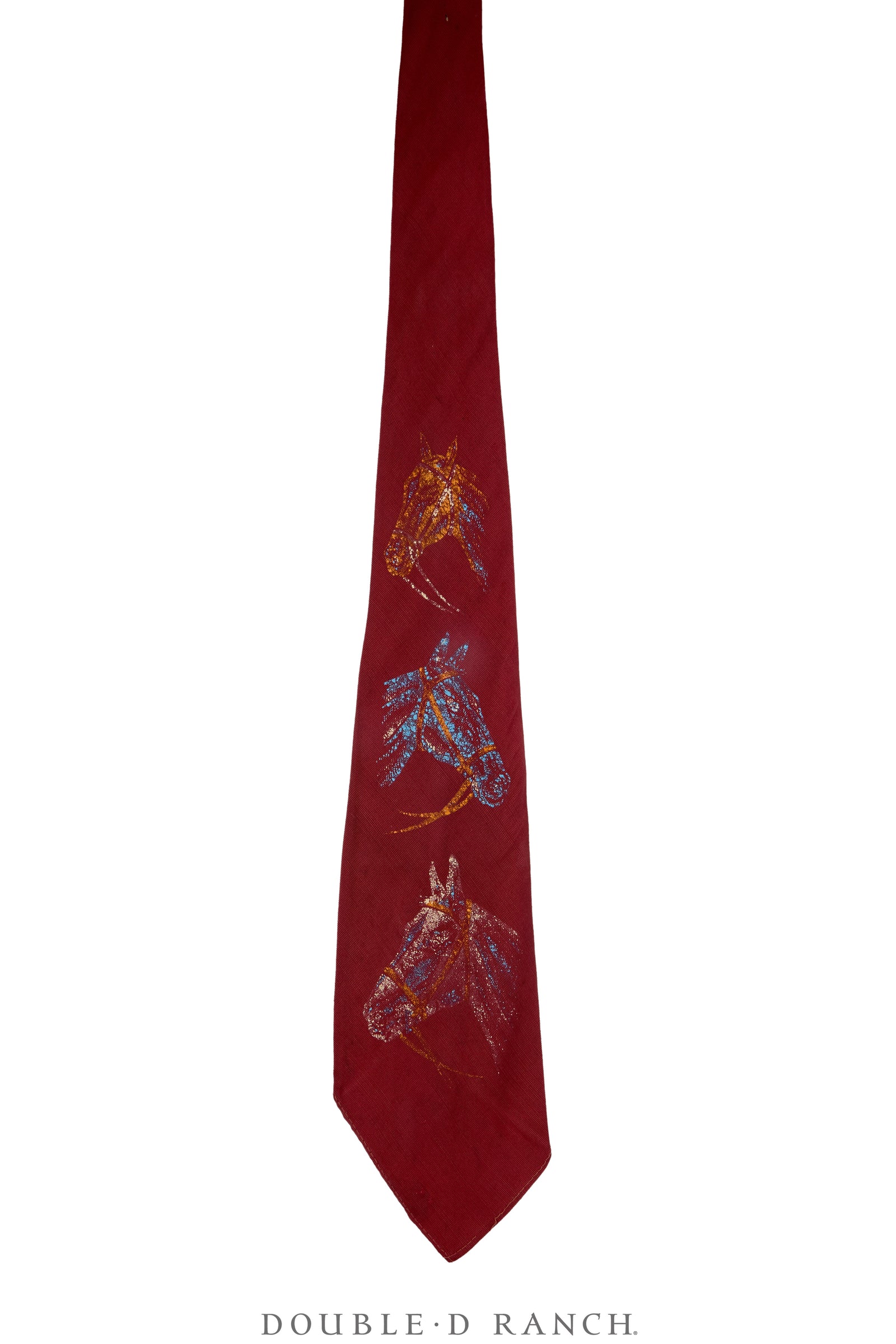 Miscellaneous, Necktie, Western, Hand-Painted, Vintage, 1325