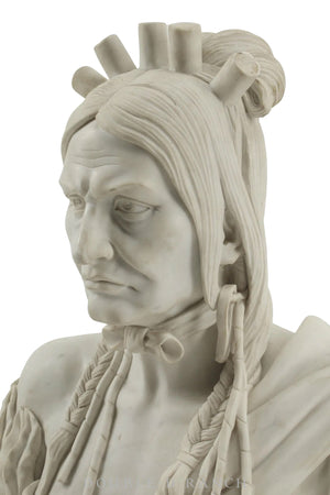 Miscellaneous, Art, Sculpture, Marble Bust, Native American, Vintage,