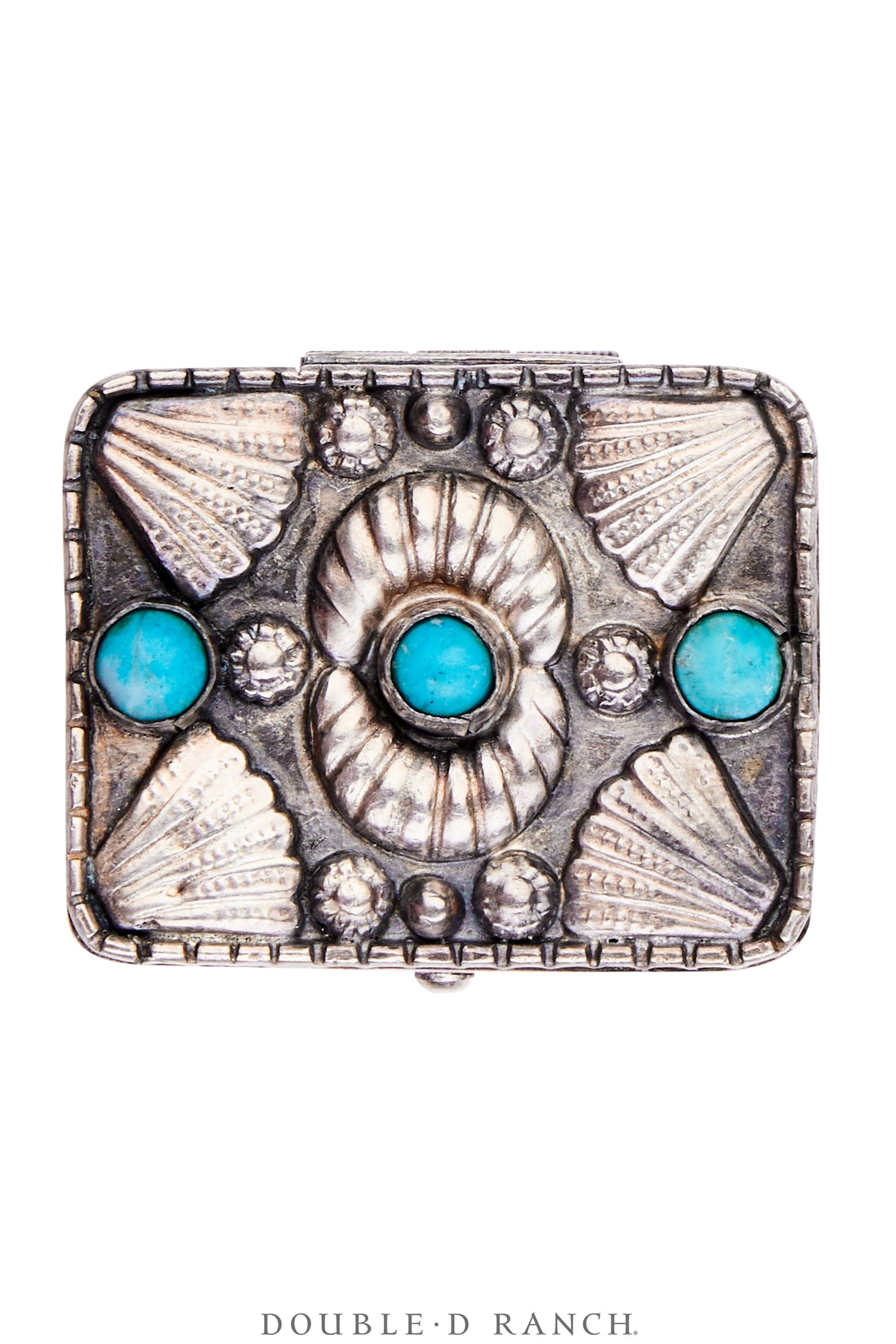 Miscellaneous, Box, Turquoise & Sterling Silver, Hallmark, Vintage, 1384