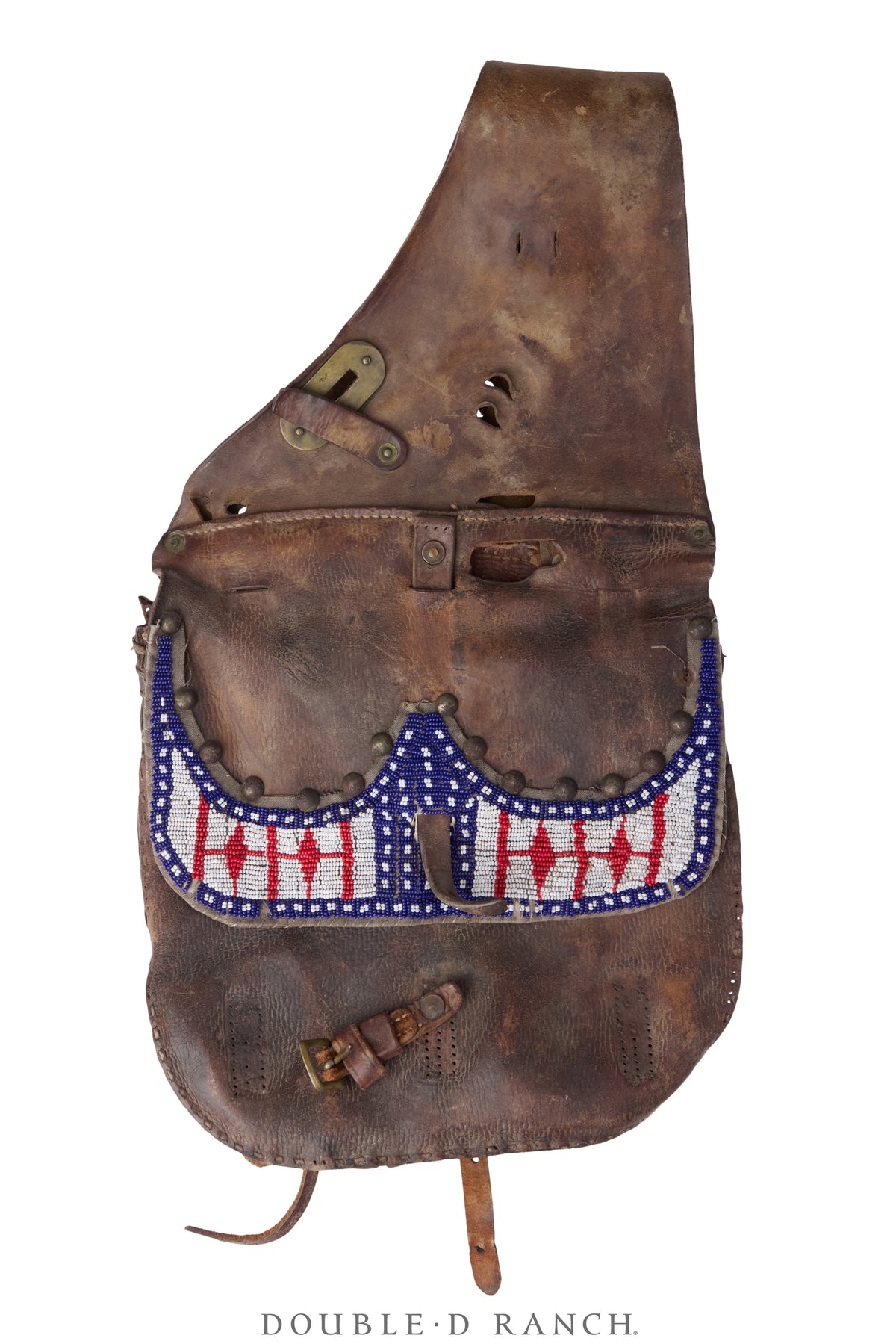 Bag, Saddle Bags, US Cavalry, Patriotic Beadwork, Vintage, 1207
