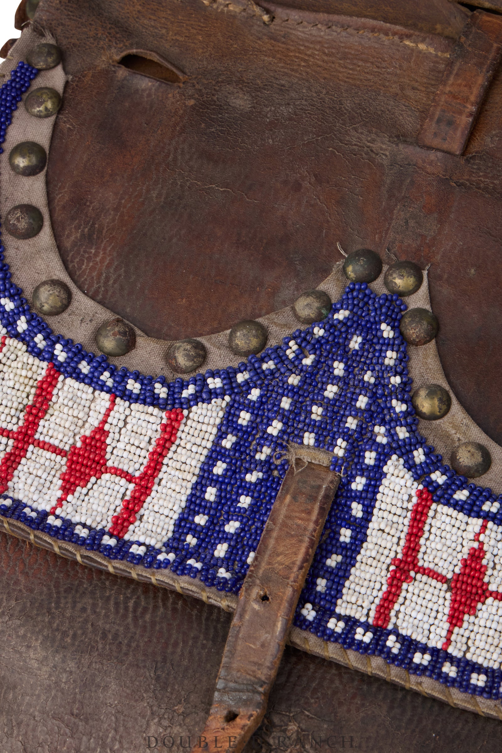 Bag, Saddle Bags, US Cavalry, Patriotic Beadwork, Vintage, 1207