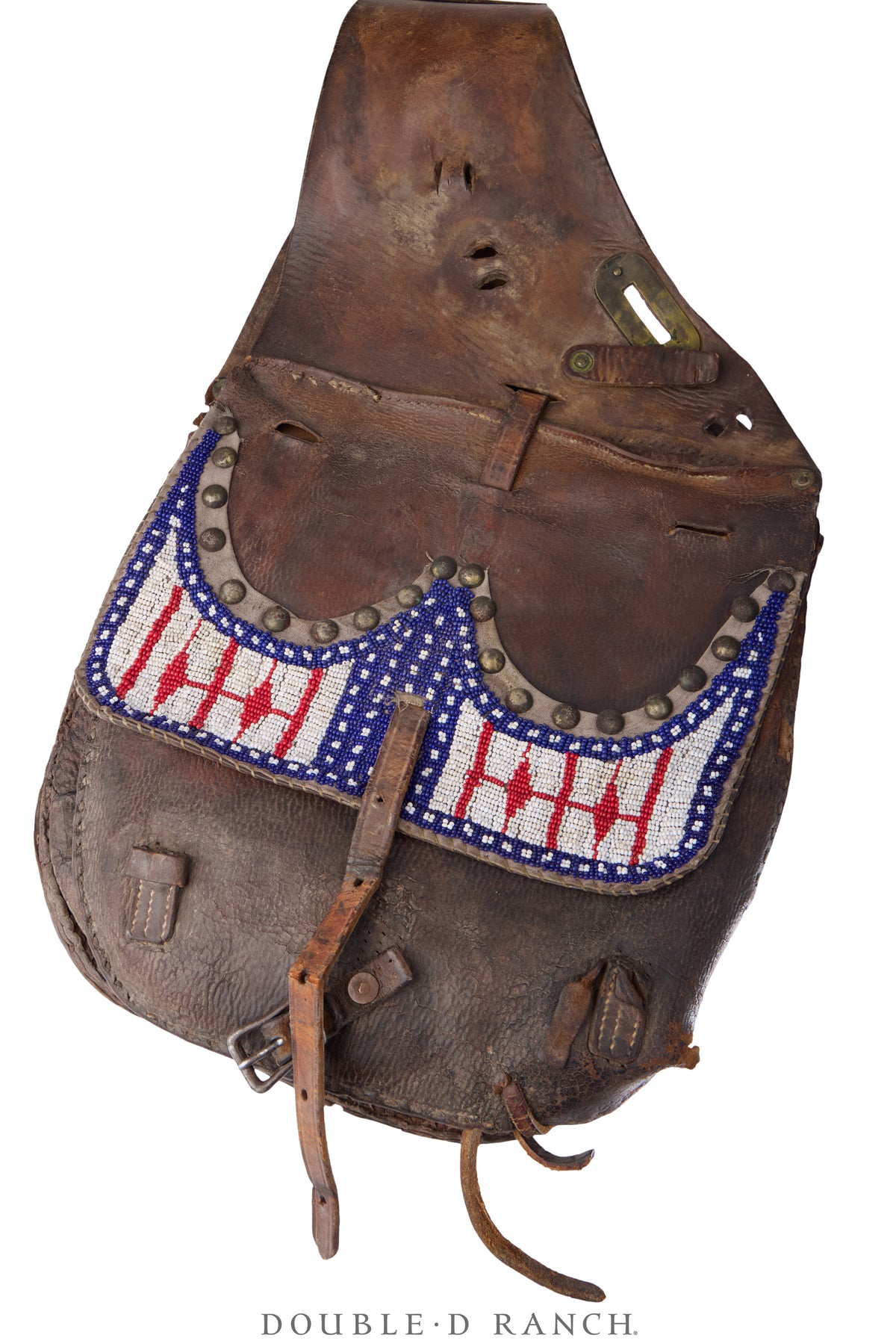 Bag, Saddle Bags, US Cavalry, Patriotic Beadwork, Vintage, 1207