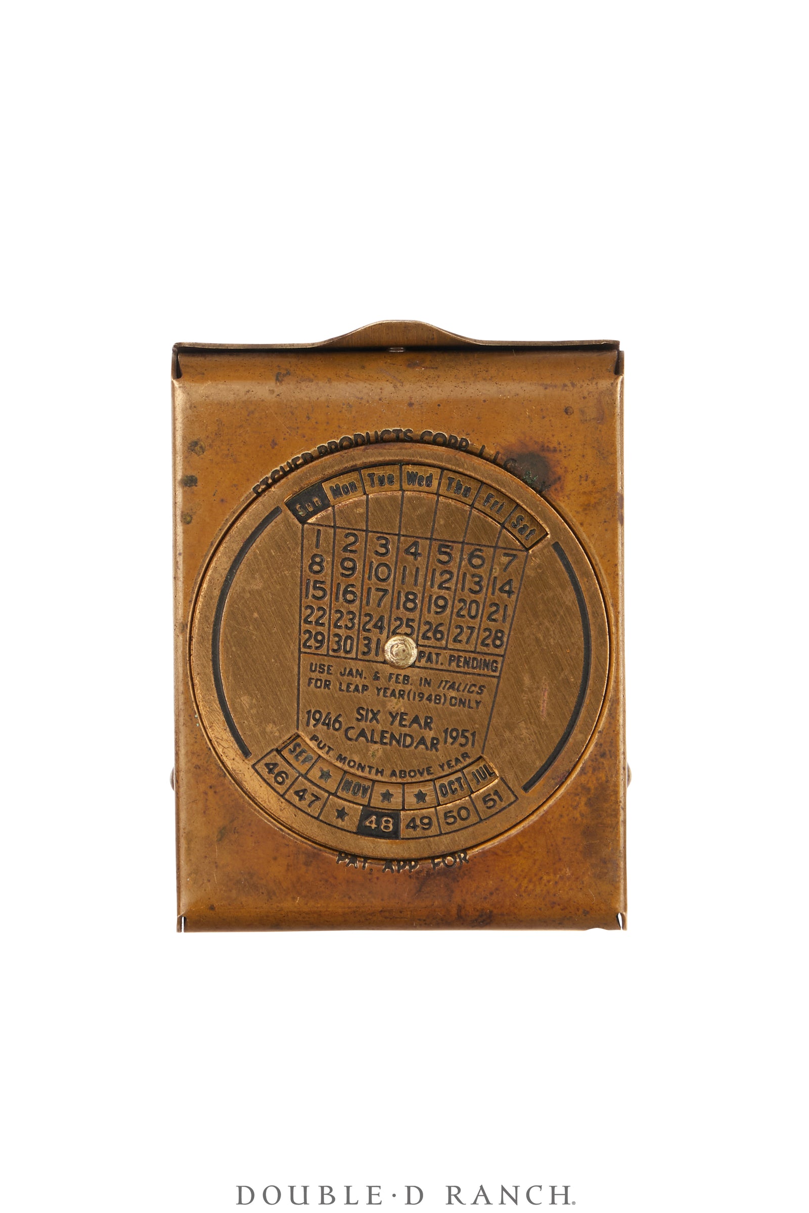 Miscellaneous, Matchbook Safe, Longhorn With 6 Year Calendar, Vintage Mid Century, 1219