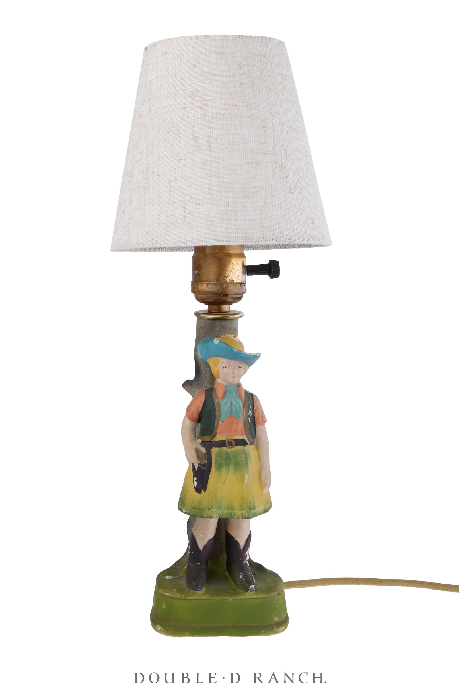Miscellaneous, Lamp, Cowgirl, Original Shades, Vintage ‘40s, 1248