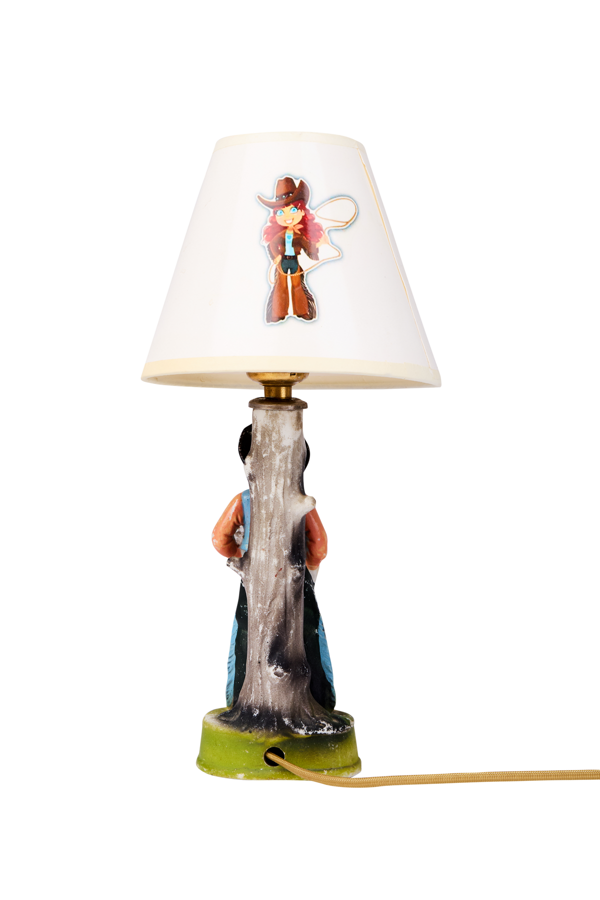 Miscellaneous, Lamp, Cowgirl & Cowboy, Set, Original Shades, Vintage ‘40s, 1249