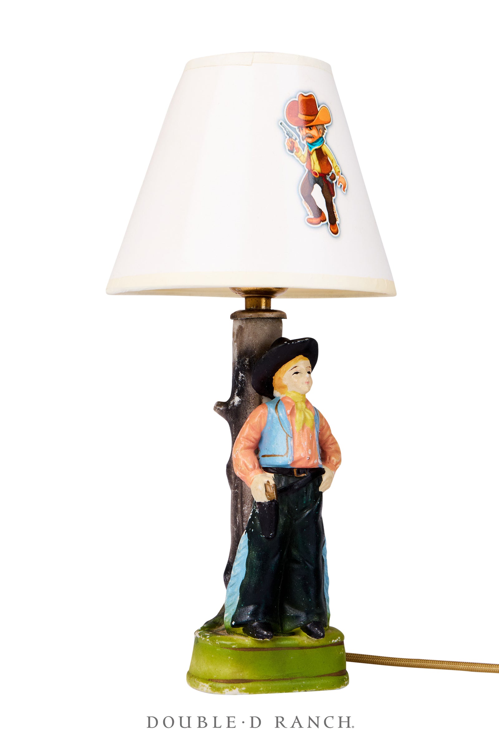 Miscellaneous, Lamp, Cowgirl & Cowboy, Set, Original Shades, Vintage ‘40s, 1249