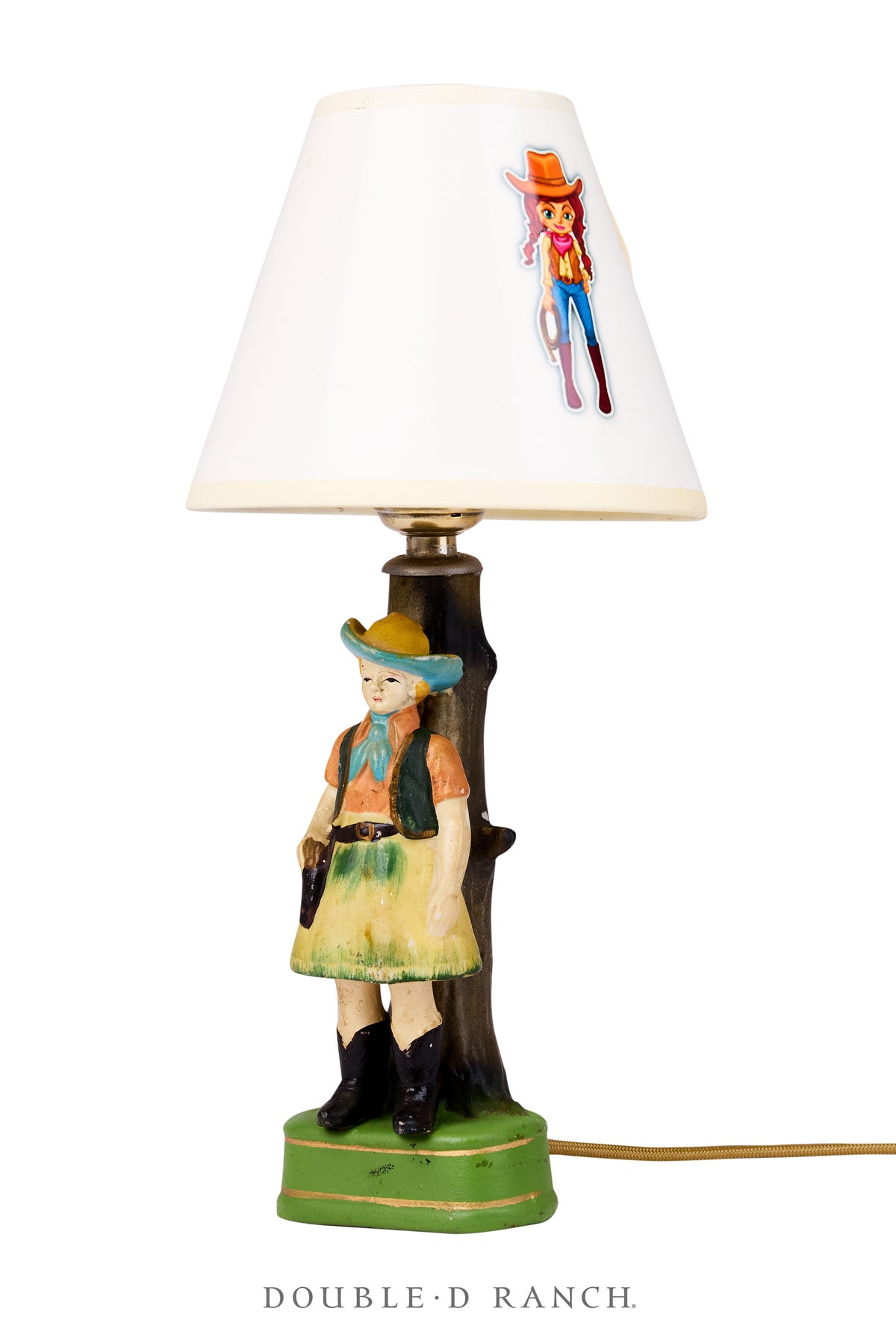 Miscellaneous, Lamp, Cowgirl & Cowboy, Set, Original Shades, Vintage ‘40s, 1249