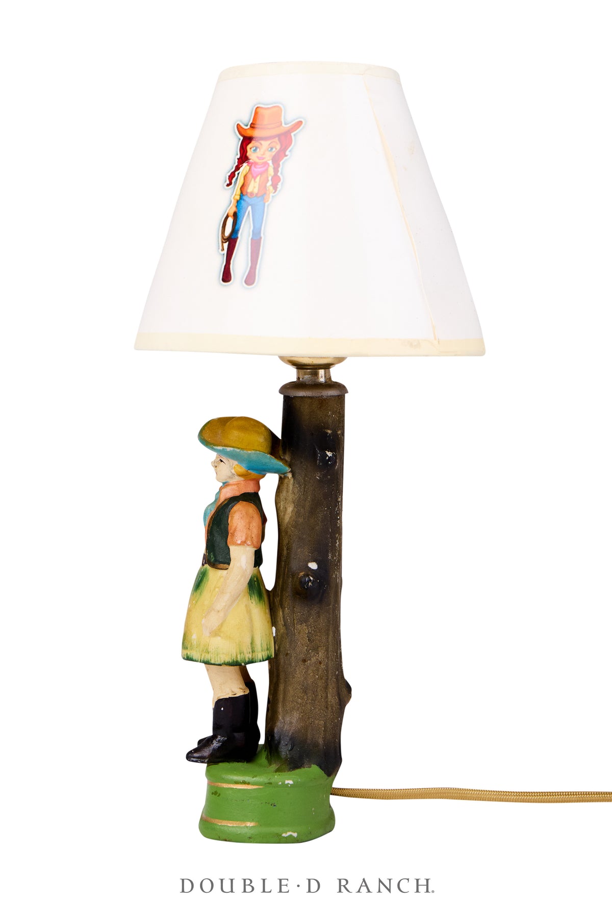 Miscellaneous, Lamp, Cowgirl & Cowboy, Set, Original Shades, Vintage ‘40s, 1249