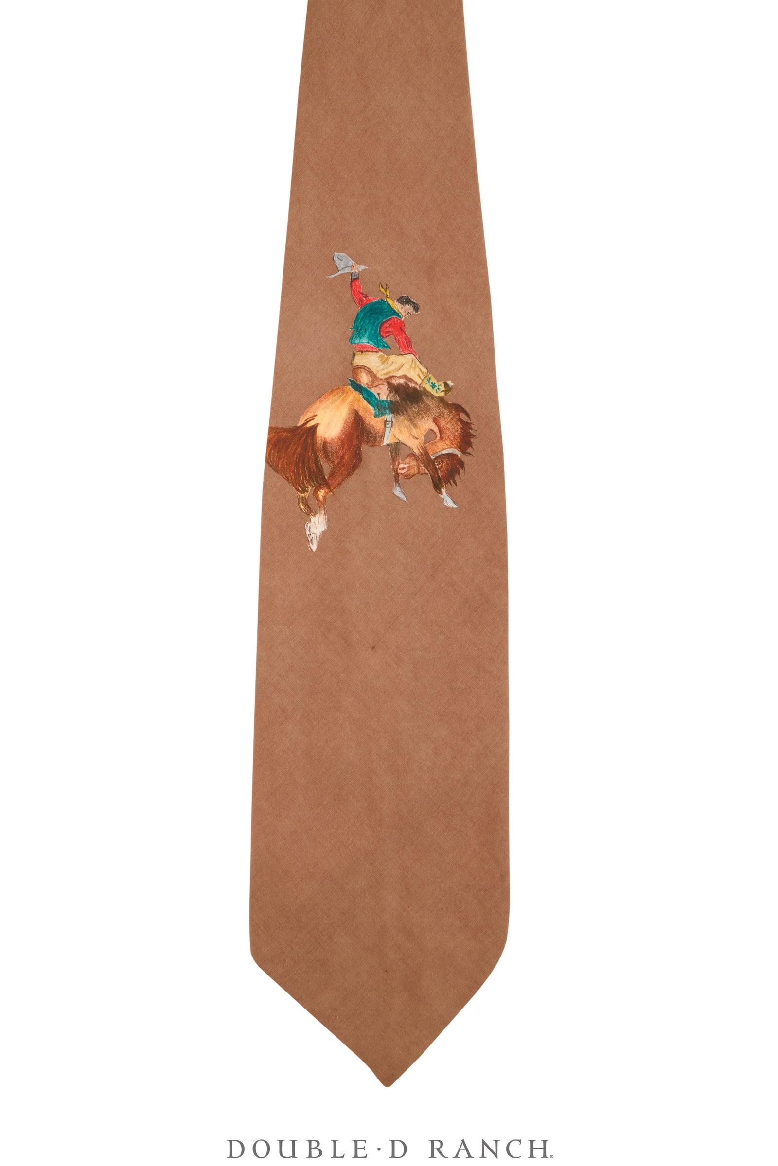 Miscellaneous, Necktie, Western, Hand-Painted, Vintage, 1336