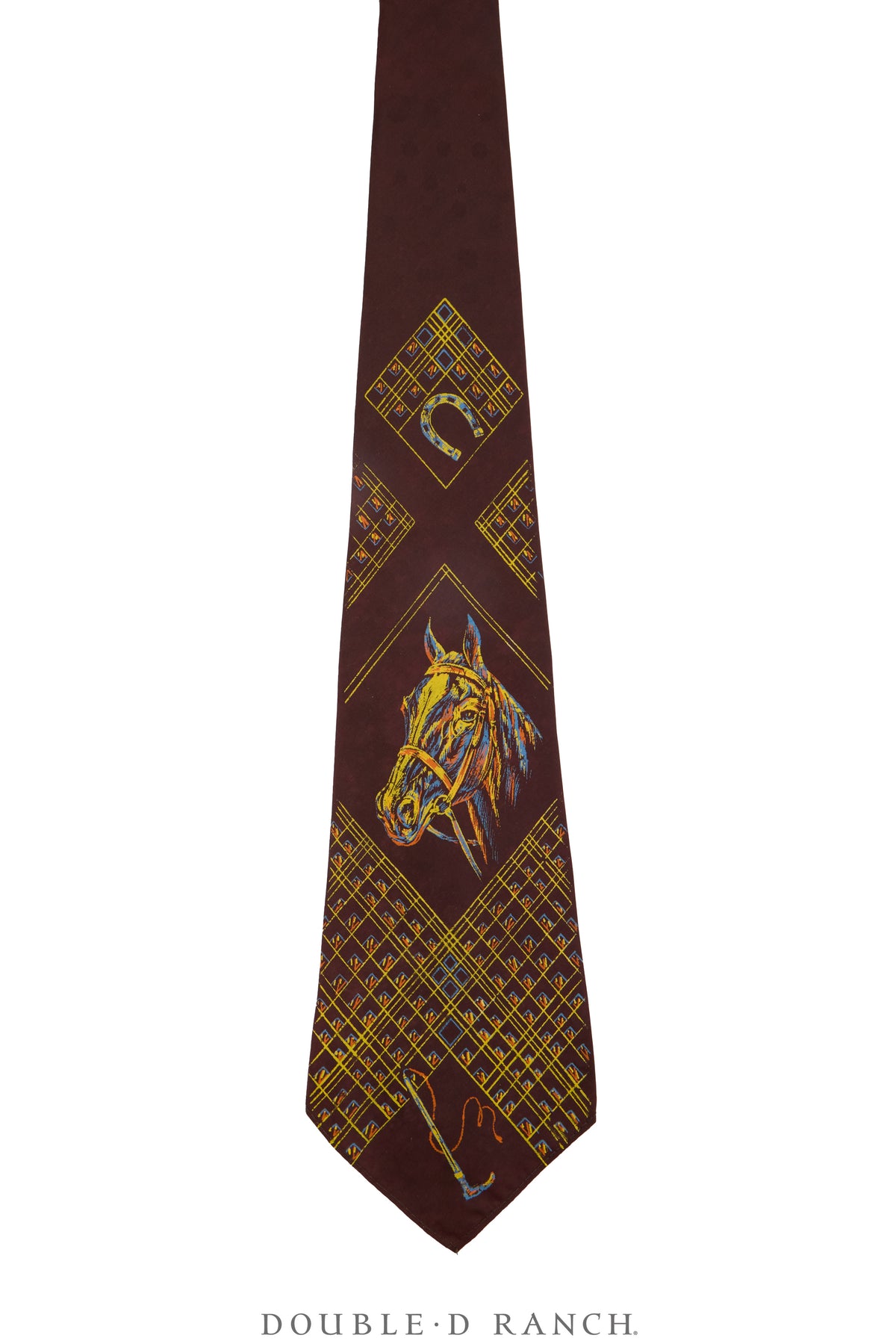 Miscellaneous, Necktie, Western, Hand-Painted, Vintage, 1340