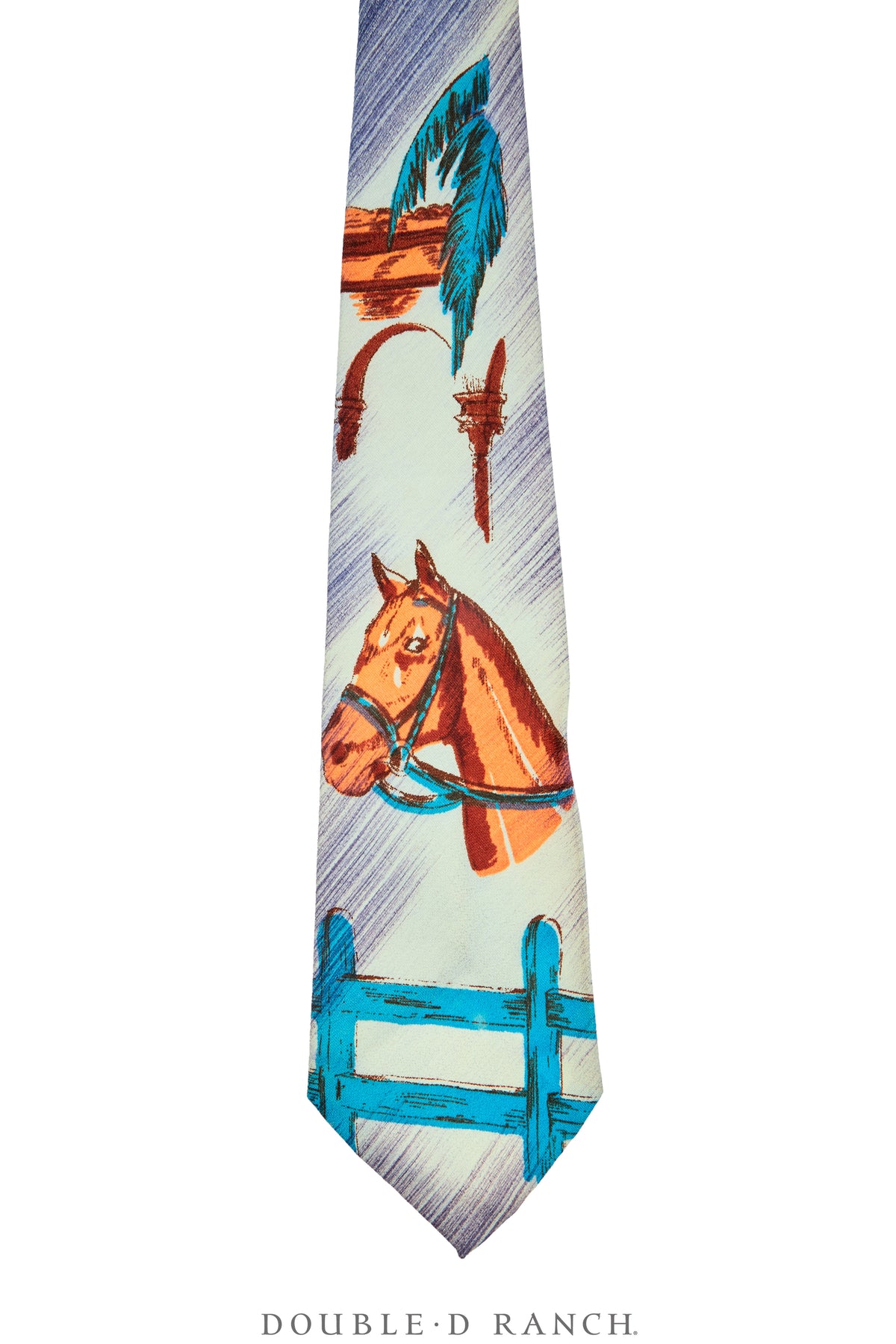 Miscellaneous, Necktie, Western, Equestrian, Vintage, 1269