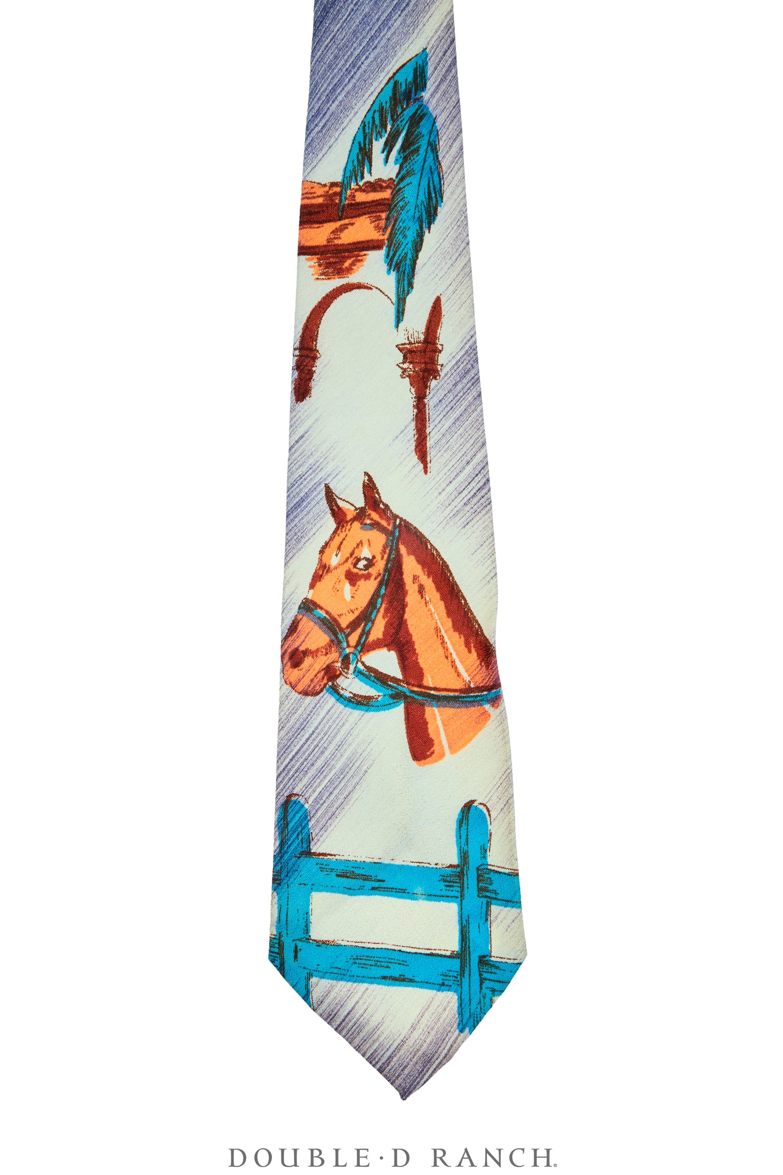Miscellaneous, Necktie, Western, Equestrian, Vintage, 1269