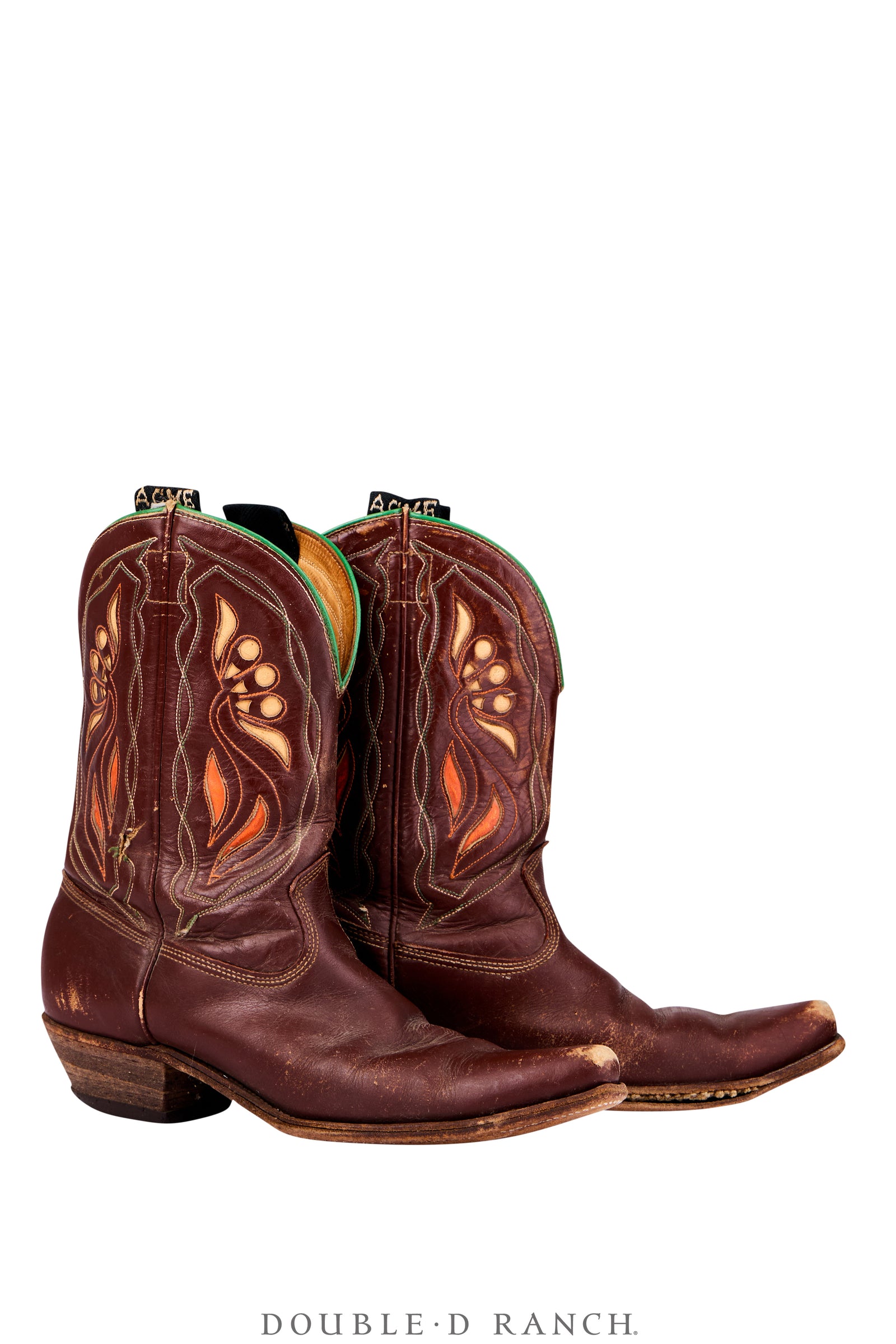 Boot, Vintage, Underlay, Floral, Acme Boot Company, Vintage, 1362