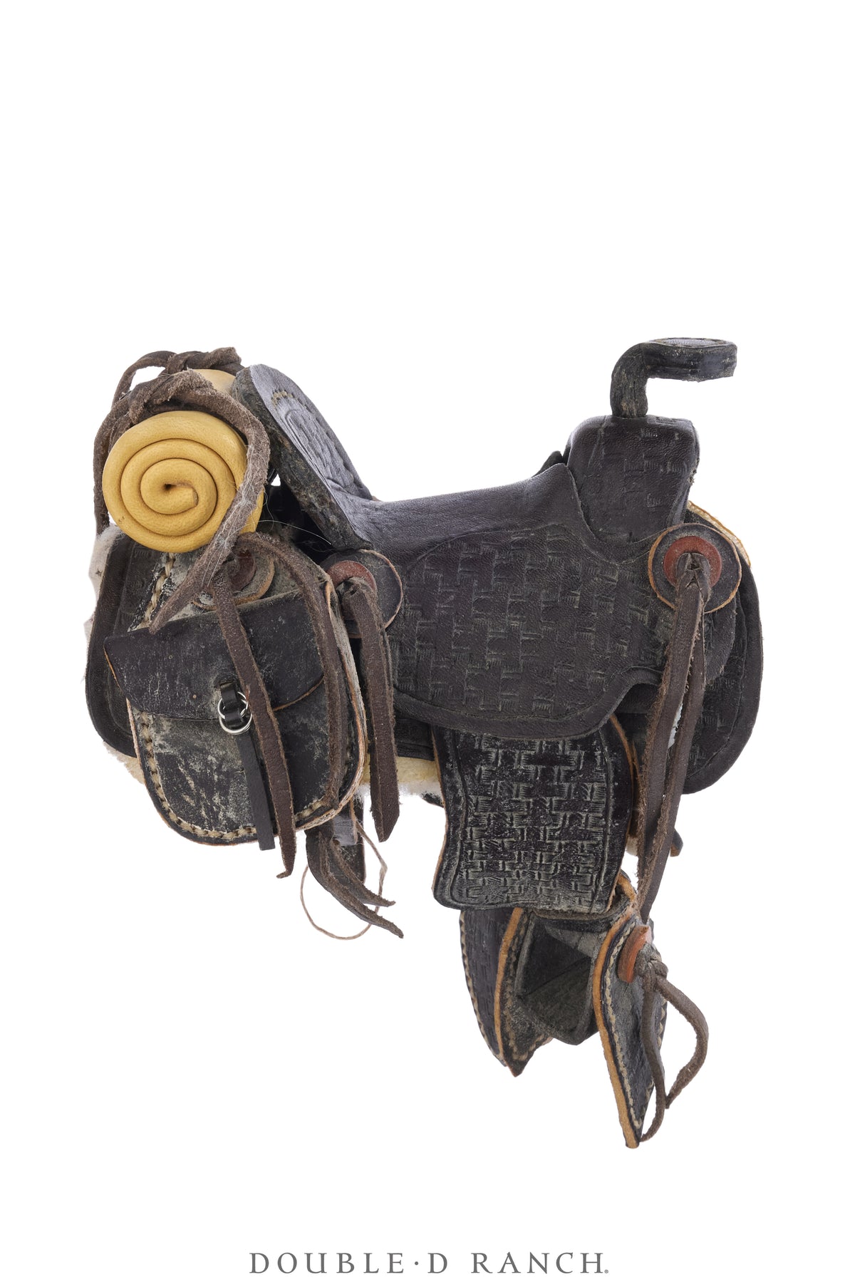 Miscellaneous, Saddle, Salesman's Sample, Tooled Leather, Saddle Bags, Vintage, 1432