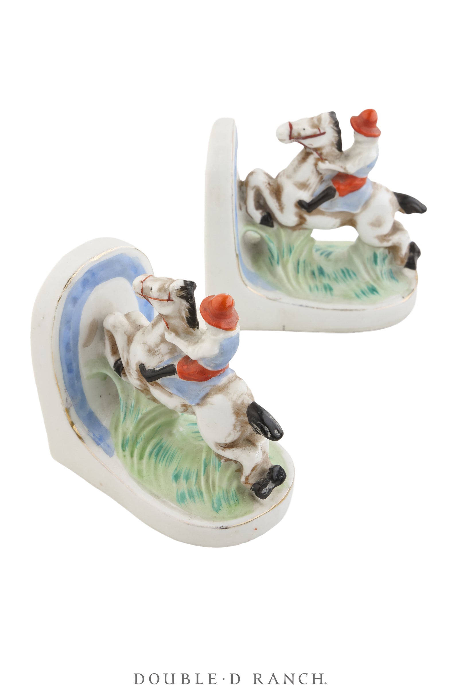 Miscellaneous, Bookends, Cowboys, Porcelain, Vintage, 1427