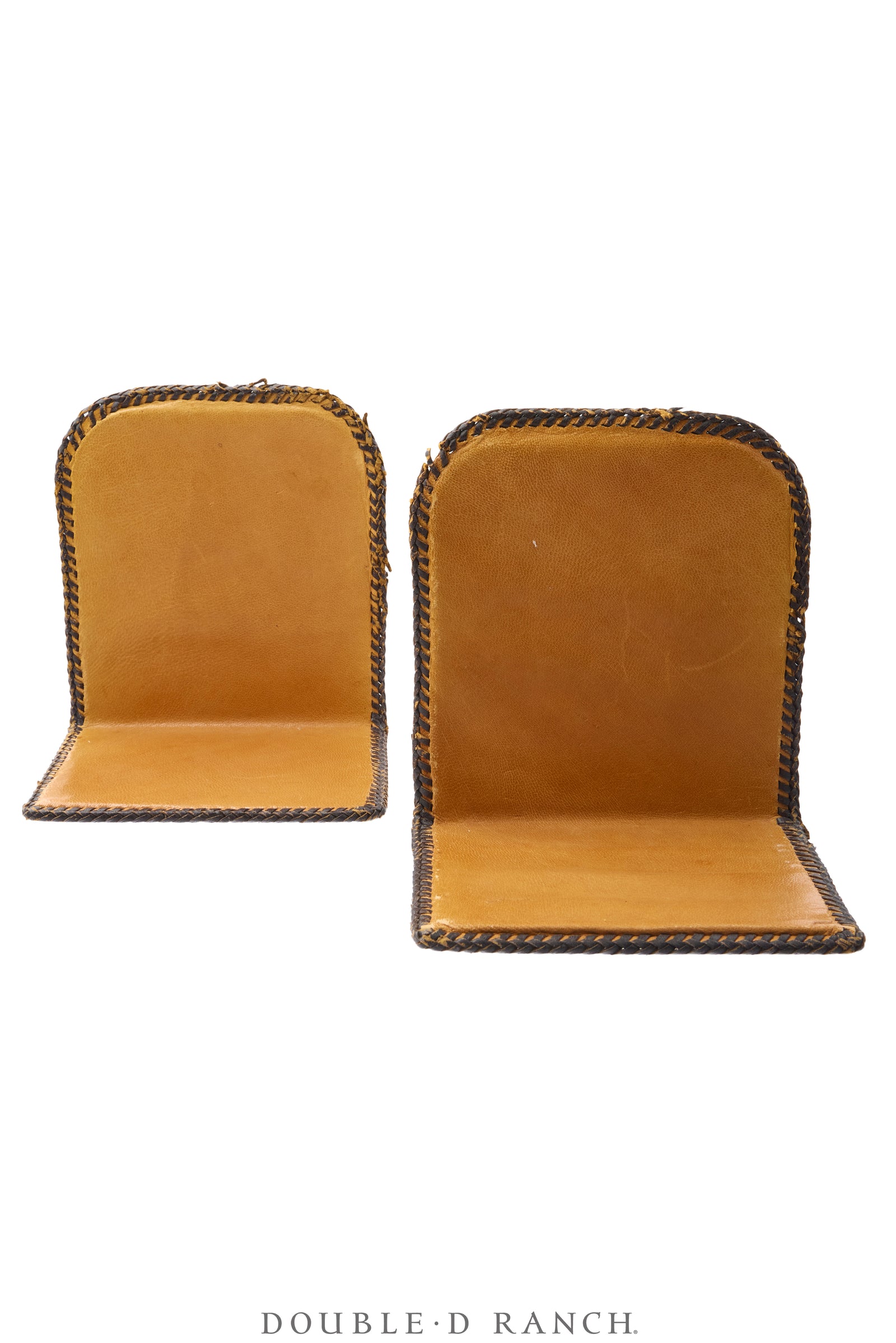Miscellaneous, Bookends, Hand-Tooled Leather, Floral Scroll,  Vintage, 1444
