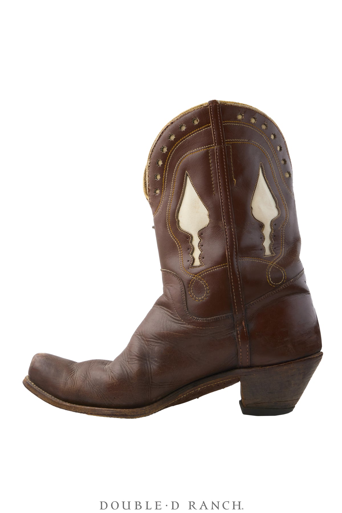 Boot, Vintage, Underlay, Stylized Spade, Snub Nose, Vintage, 1446