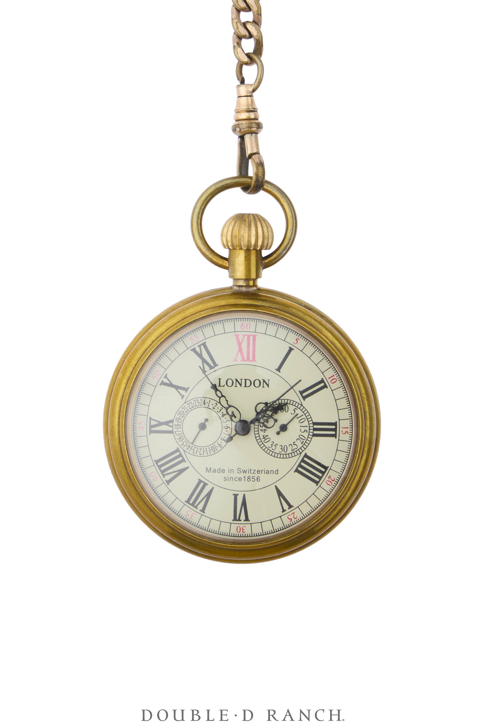 Watch, Pocket, Pendant With Chain, Open Face, Vintage, 1447