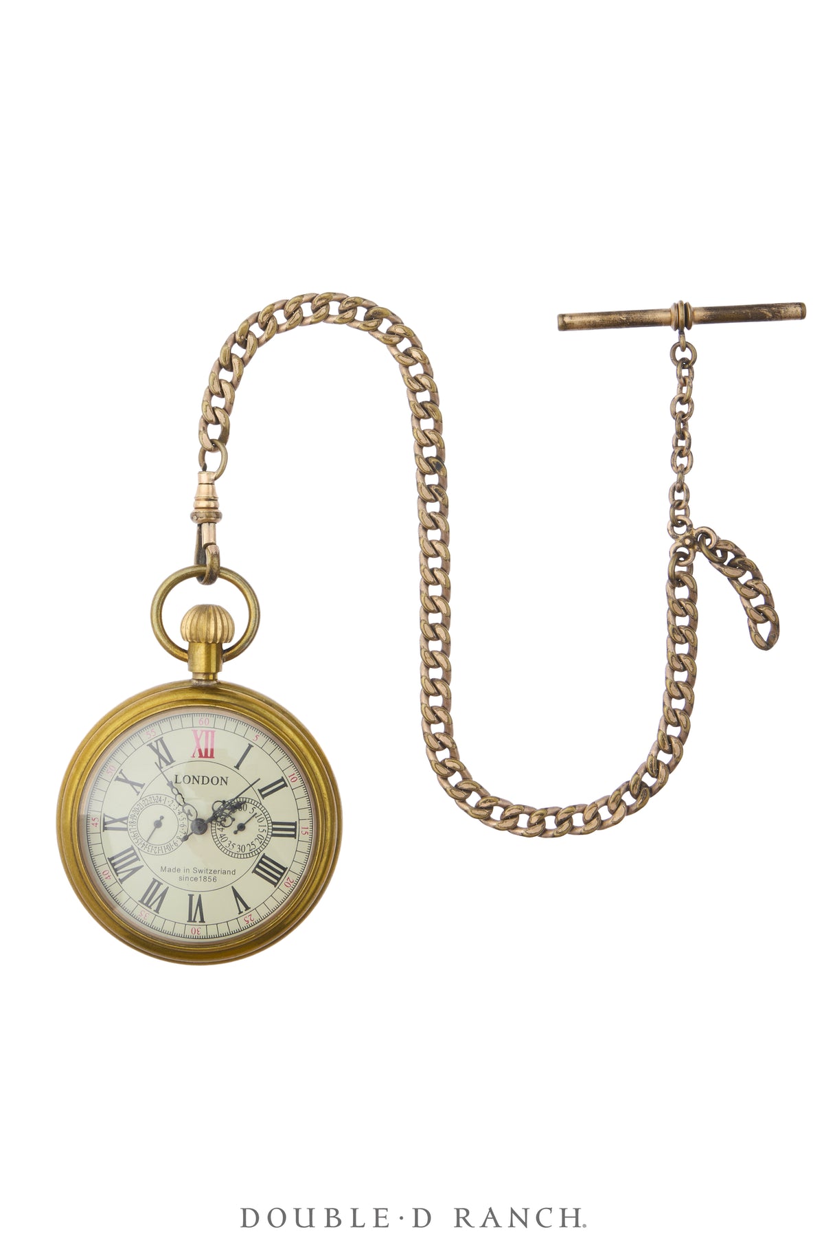 Watch, Pocket, Pendant With Chain, Open Face, Vintage, 1447