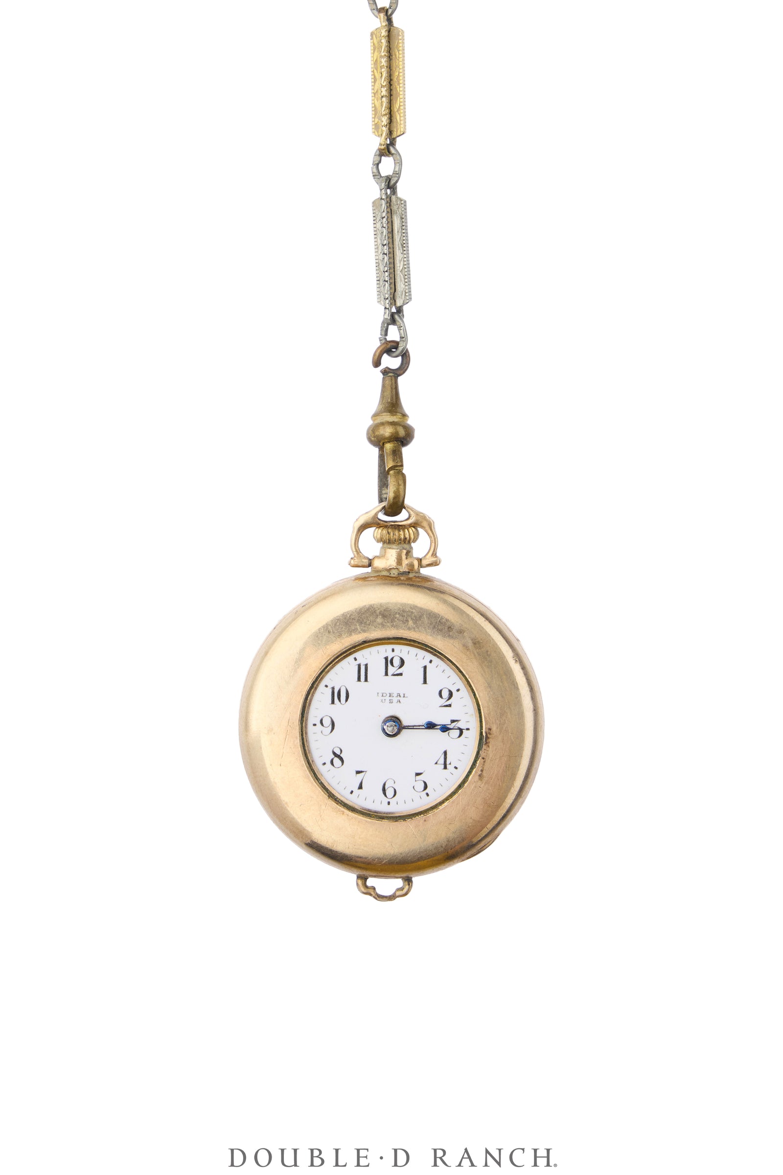 Watch, Pocket, Pendant With Chain, Vintage 1900's, 1448