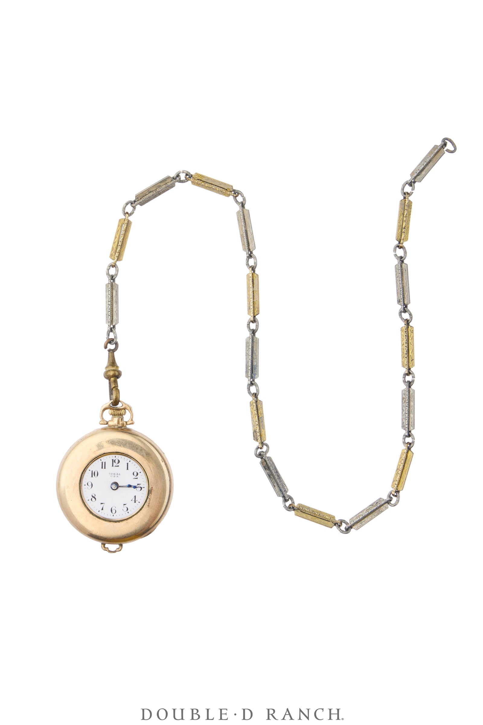 Watch, Pocket, Pendant With Chain, Vintage 1900's, 1448