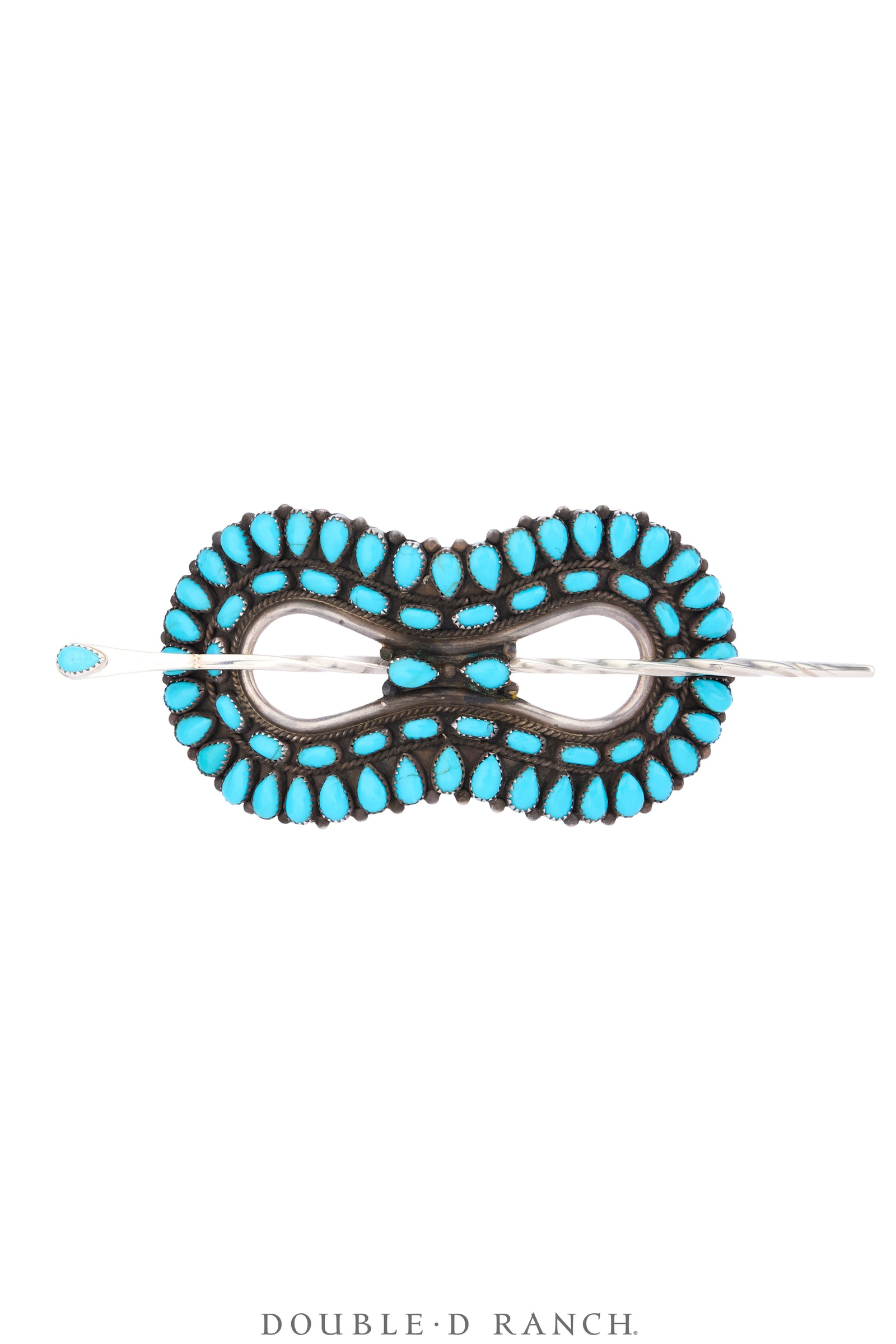 Miscellaneous, Hair Accessory, Ponytail Holder with Stick Slider, Turquoise, Cluster, Mark, Old Pawn, 566