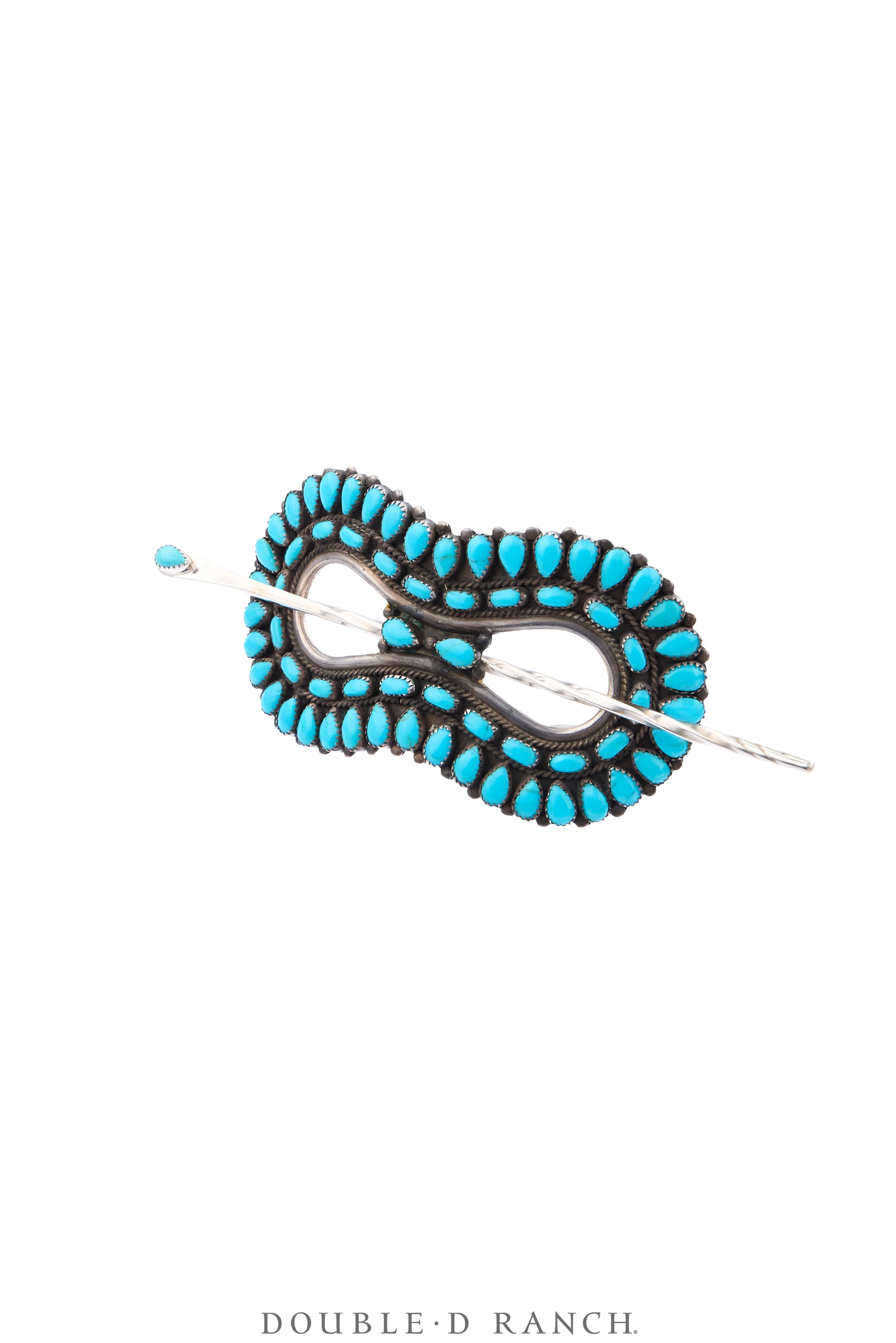 Miscellaneous, Hair Accessory, Ponytail Holder with Stick Slider, Turquoise, Cluster, Mark, Old Pawn, 566