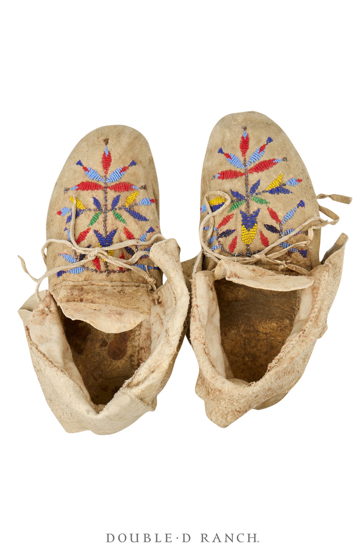 Miscellaneous, Artifact, Moccasins, Beaded, Santee Sioux, Vintage, 1410