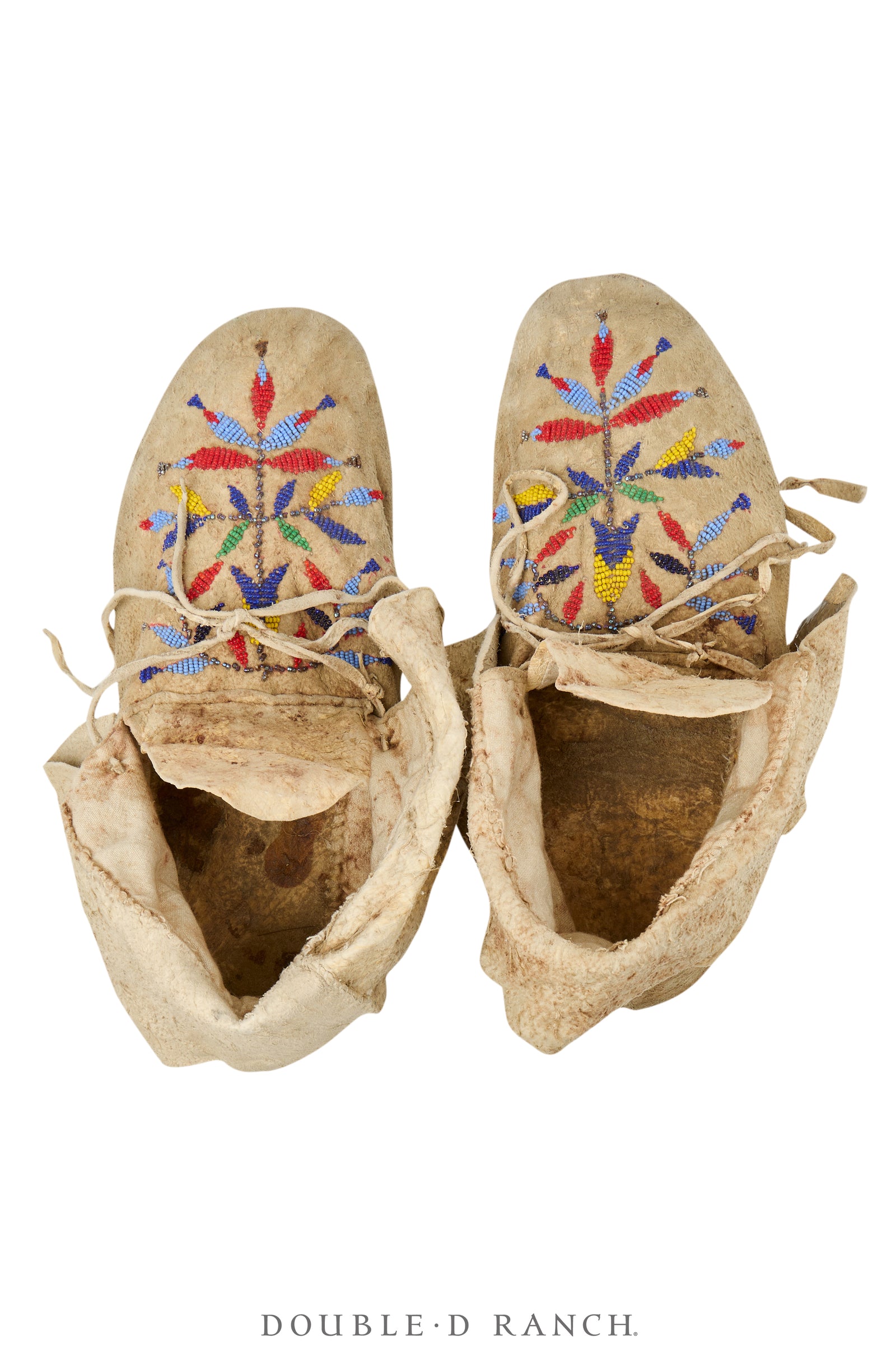 Miscellaneous, Artifact, Moccasins, Beaded, Santee Sioux, Vintage, 1410