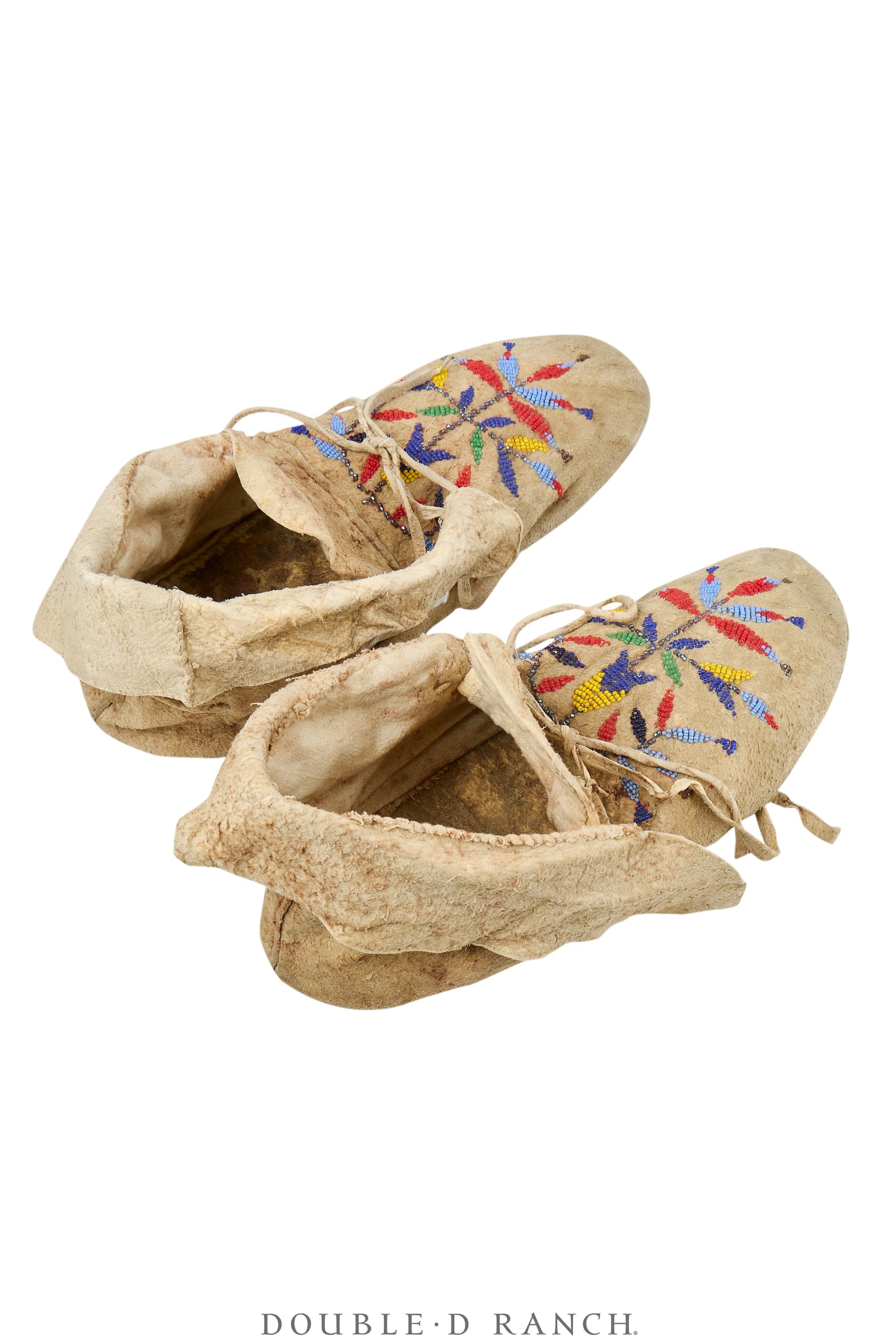 Miscellaneous, Artifact, Moccasins, Beaded, Santee Sioux, Vintage, 1410