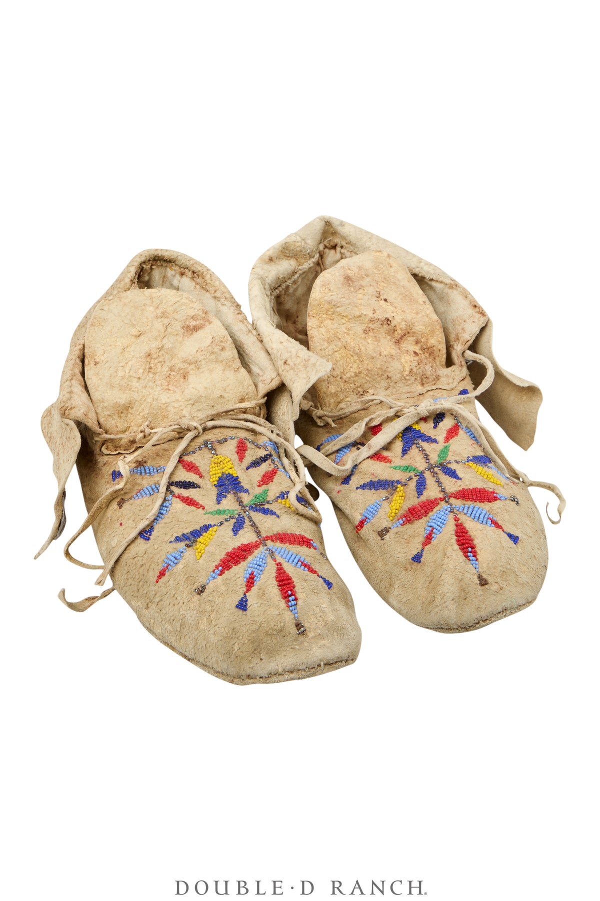 Miscellaneous, Artifact, Moccasins, Beaded, Santee Sioux, Vintage, 1410