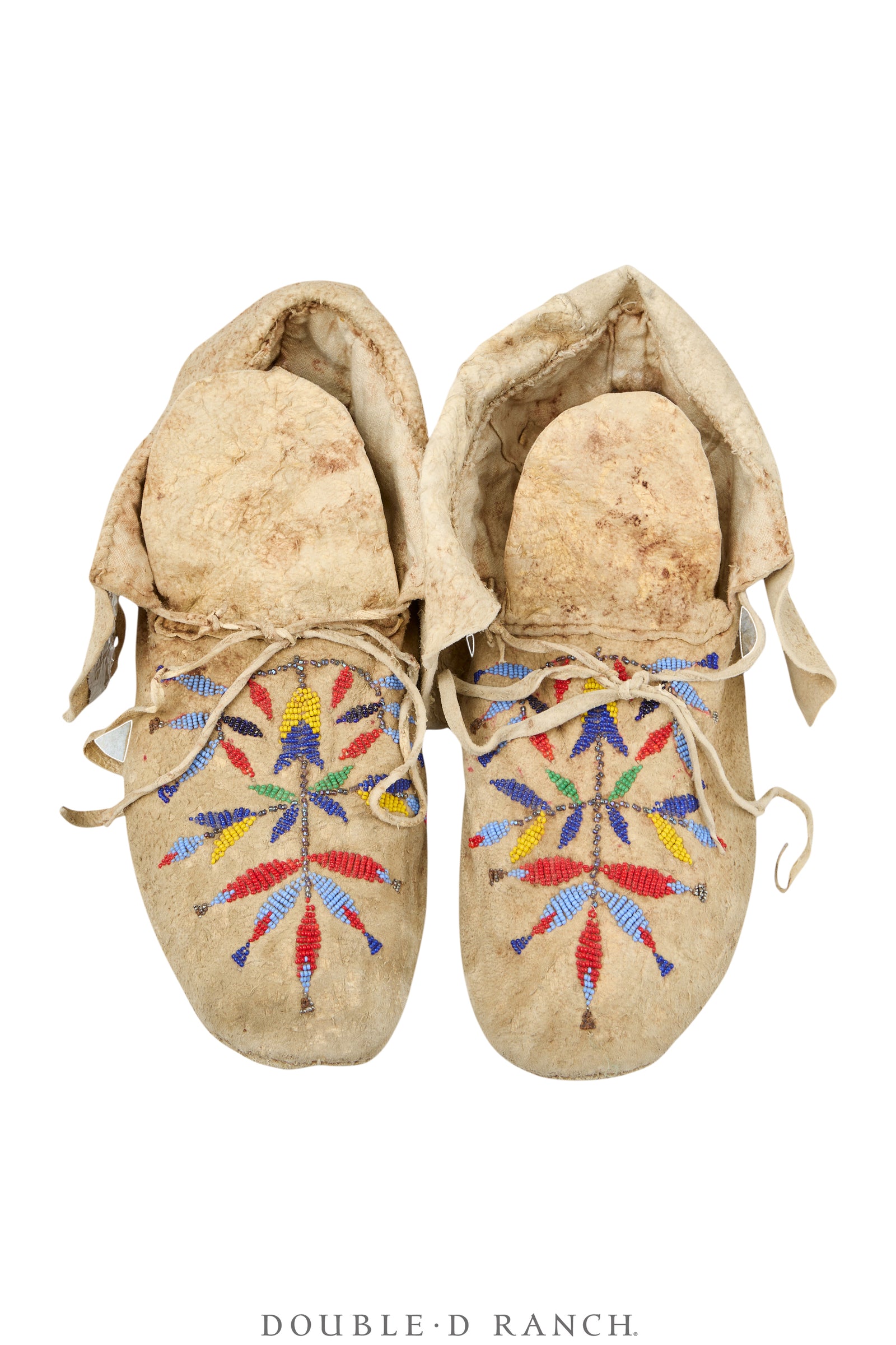 Miscellaneous, Artifact, Moccasins, Beaded, Santee Sioux, Vintage, 1410