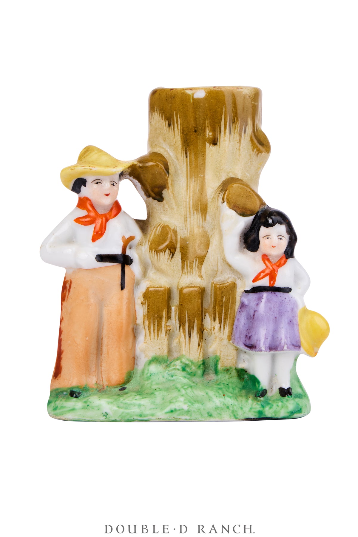 Miscellaneous, Tschoskys, Porcelain, Cowboy & Cowgirl Vase 4 ¼", Vintage ‘50s, 1387