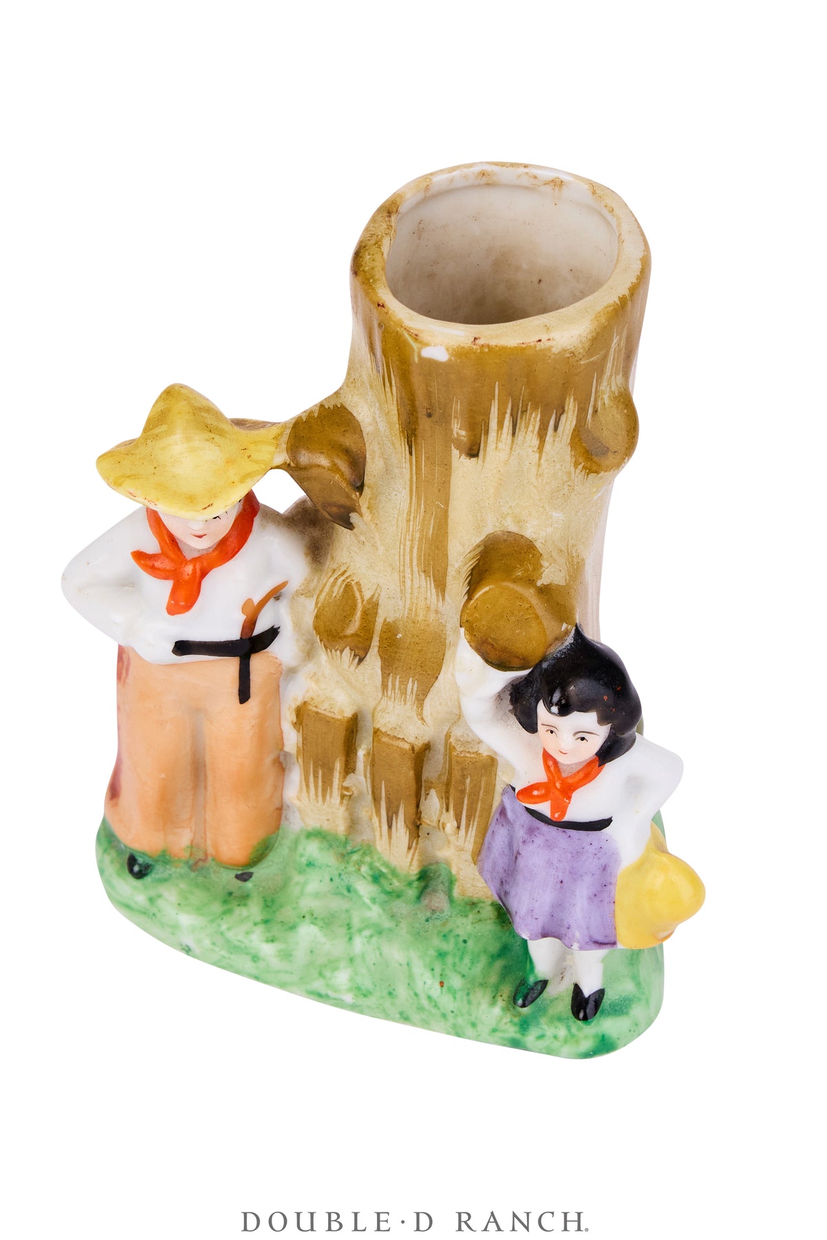 Miscellaneous, Tschoskys, Porcelain, Cowboy & Cowgirl Vase 4 ¼", Vintage ‘50s, 1387