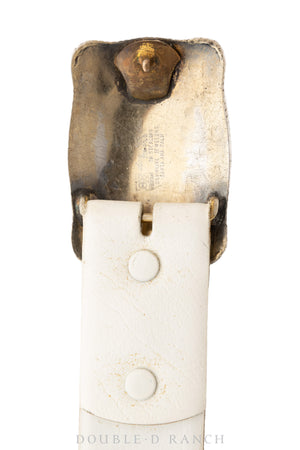 Belt, A Vintage, Sterling Silver & 22K Gold, Buckle, Western, Horse Profile, Hallmark, 428