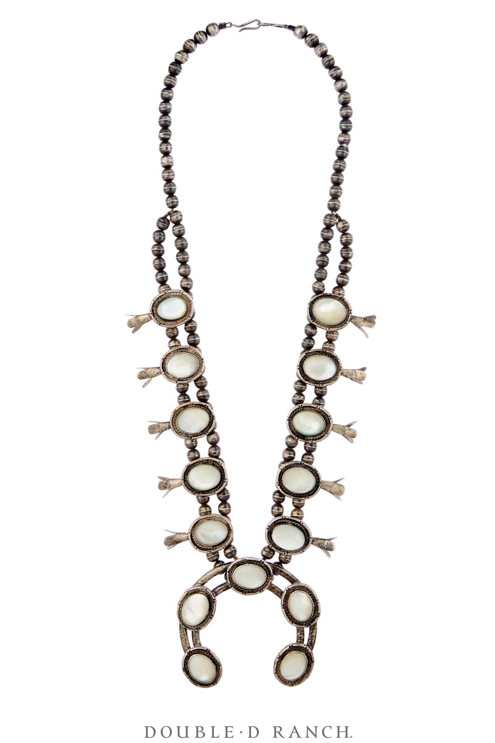 Necklace, Squash Blossom, Mother of Pearl, Sans Hallmark, Vintage, 3930