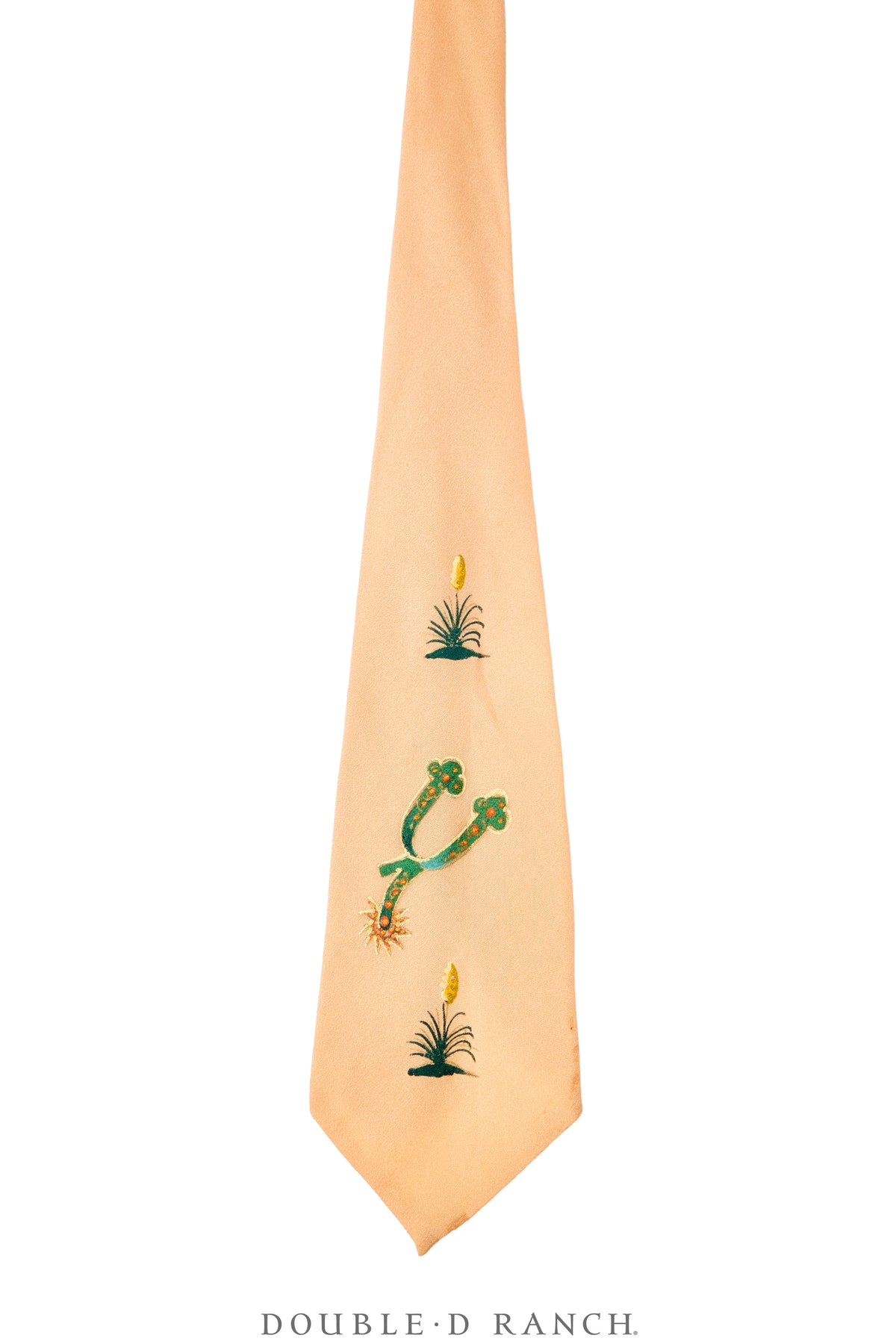 Necktie, Western, Handpainted, Spurs & Cactus, Vintage ‘50s, 1412