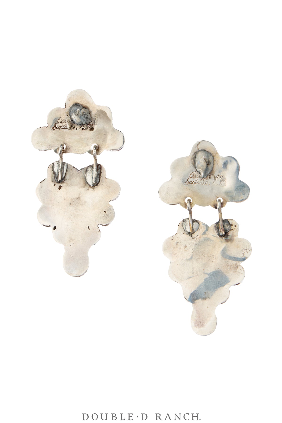 Earrings, Oscar Betz, Chandelier, Turquoise, Mother of Pearl, Hallmark, Contemporary, 2358