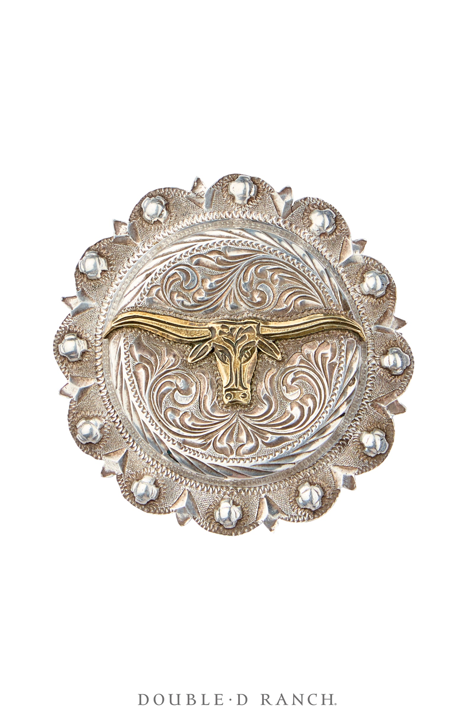 Pin & Pendant, Novelty, Sterling Silver, Longhorn, Hallmark, Vintage, 1300