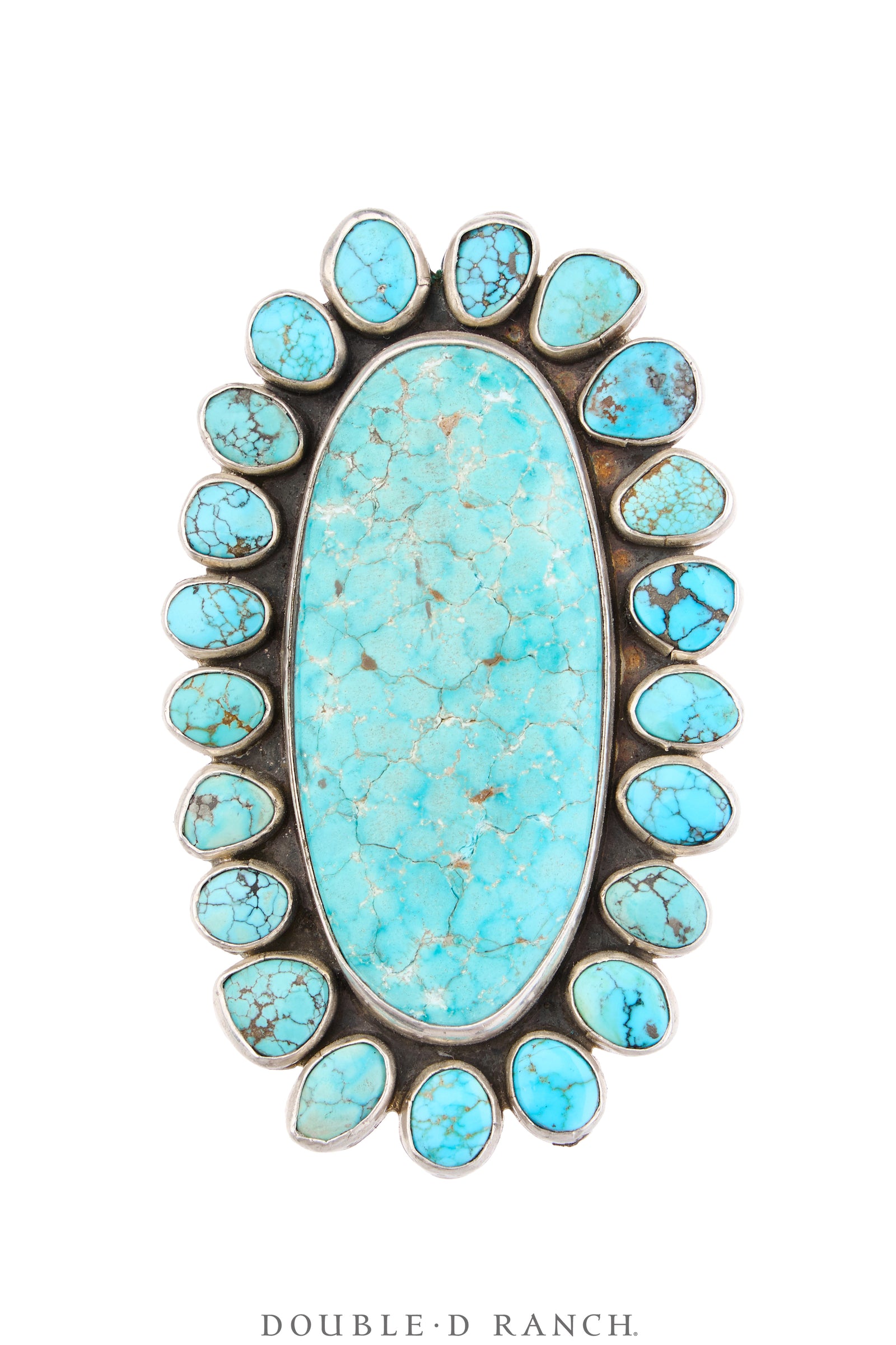 Ring, Federico, Cluster, Turquoise, Hallmark, Contemporary, Adjustable, 2031