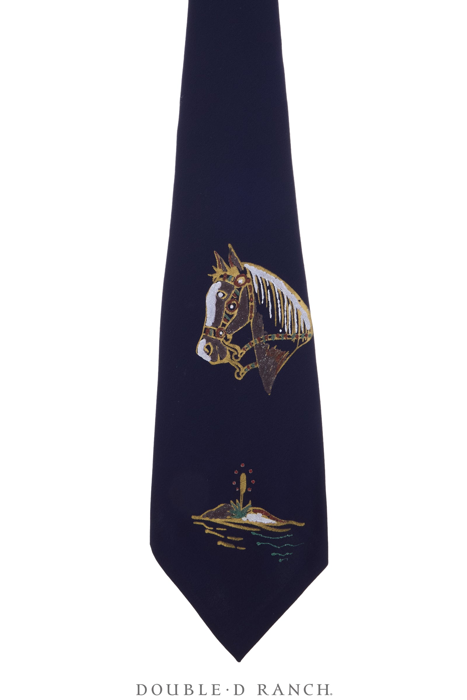 Necktie, Western, Handpainted, Horse, Vintage, ‘50s, 264