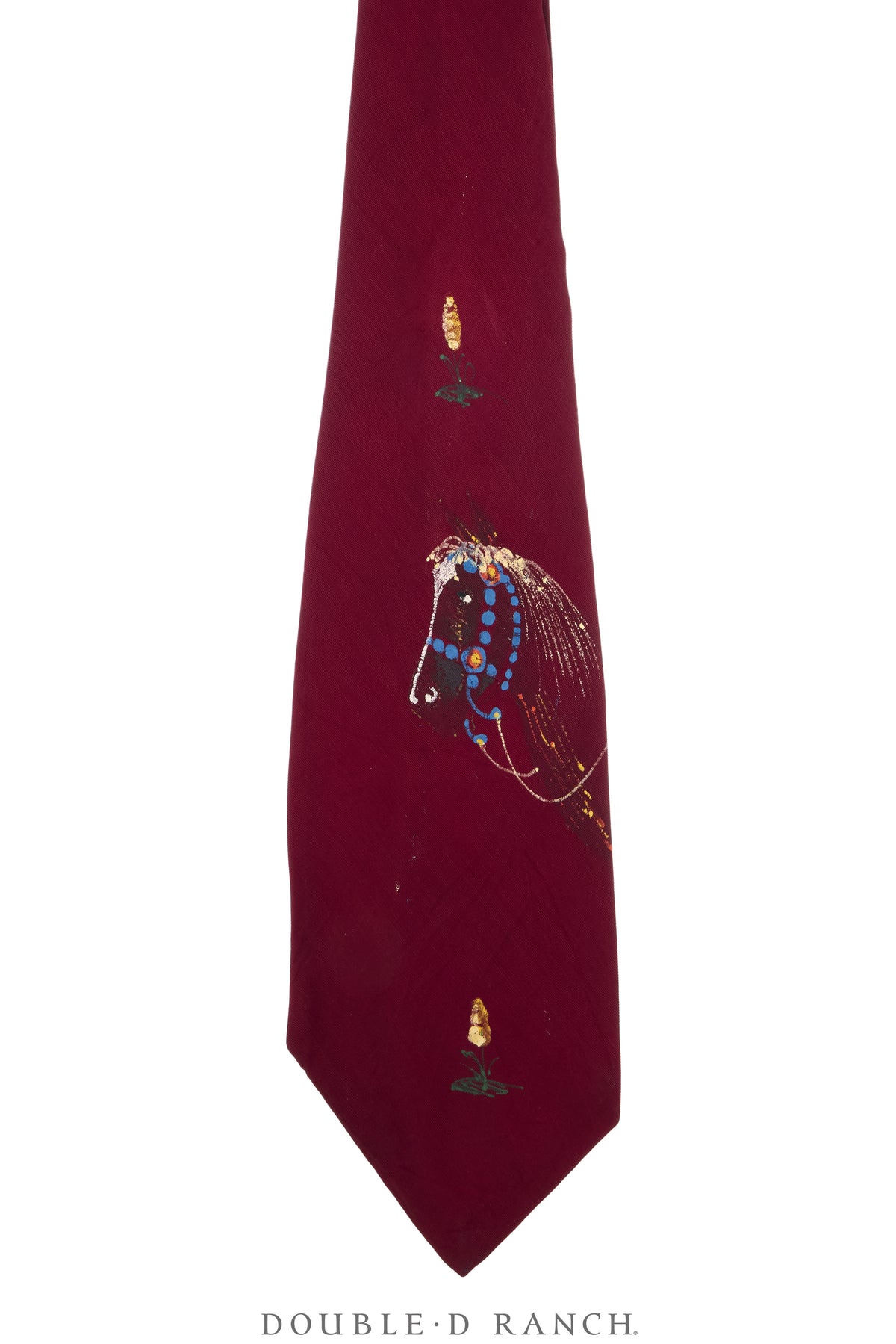 Necktie, Western, Handpainted, Horse, Vintage, ‘50s, 265