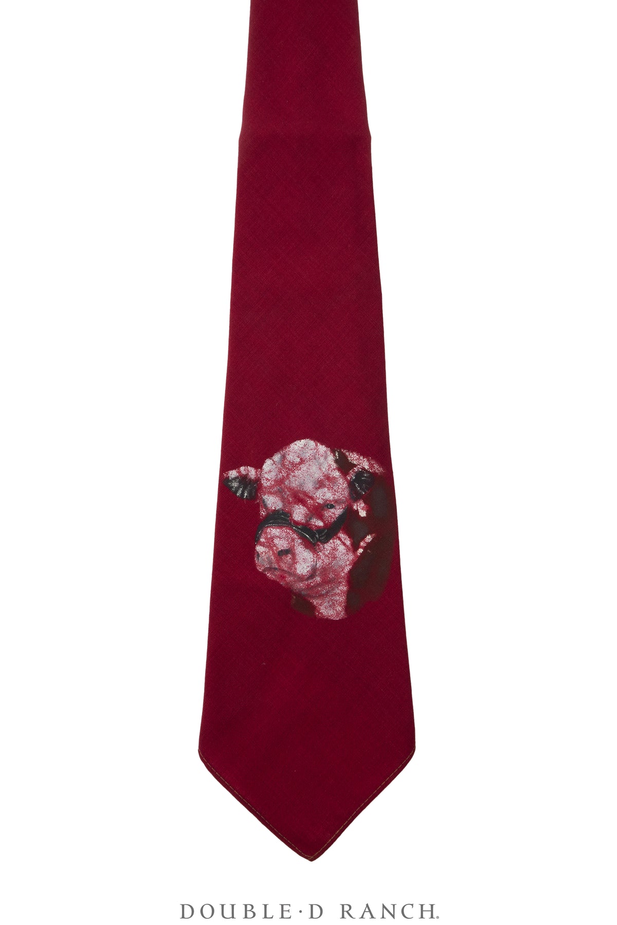 Necktie, Western, Handpainted,  Hereford Bull, Vintage ‘50s, 267