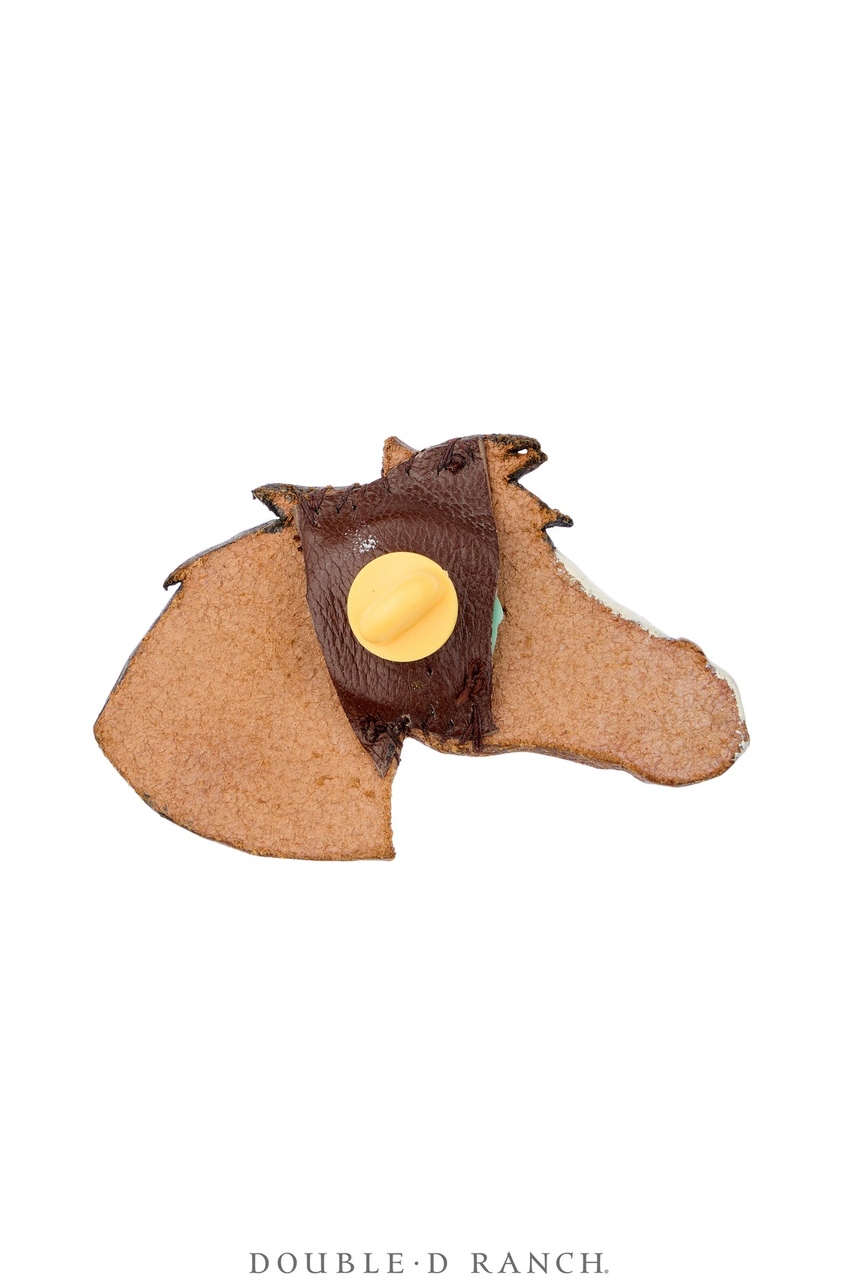 Scarf Slide Pin, Leather, Horse Head, Vintage, 1302
