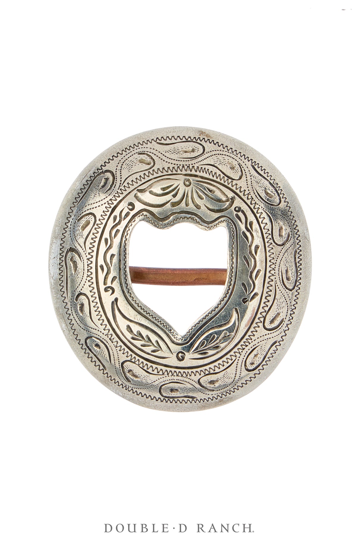 Scarf Slide, Concho, Engraved, Slotted, Linda Doyle Hallmark, New Old Stock, 1305