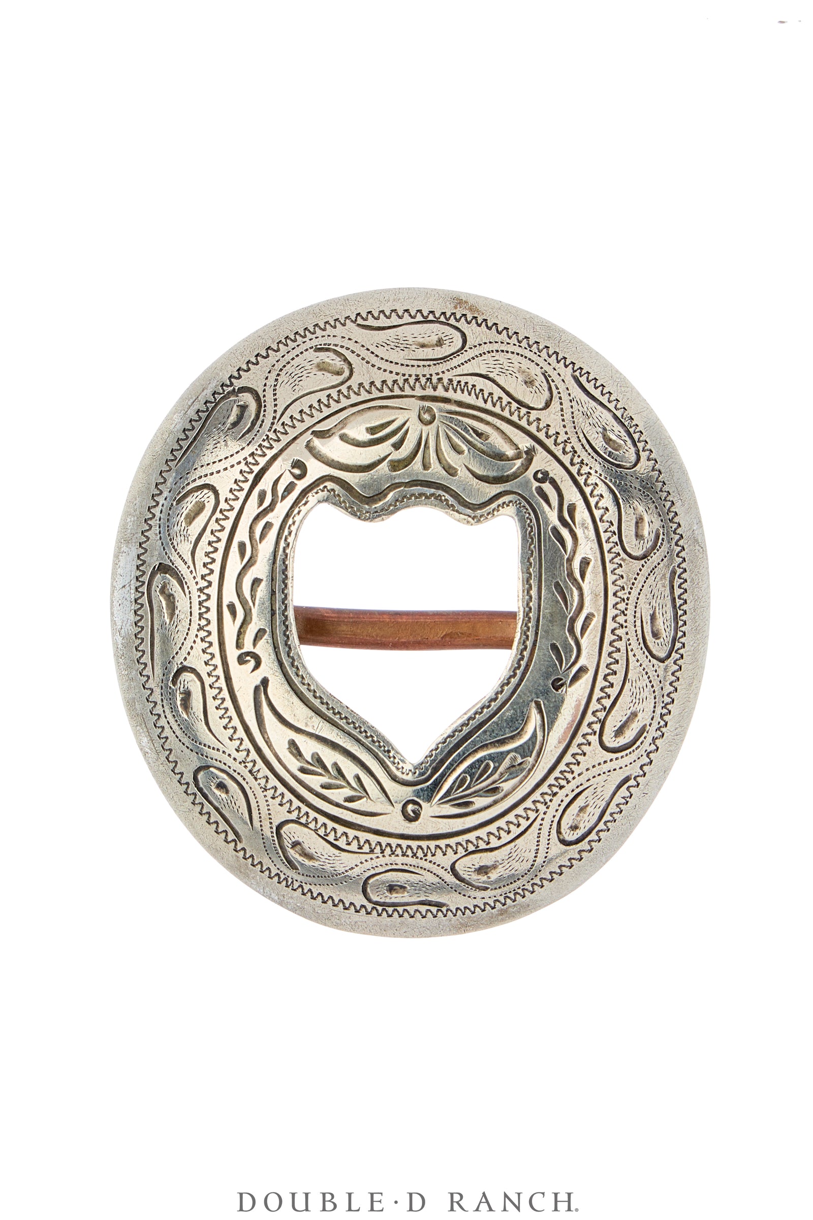 Scarf Slide, Concho, Engraved, Slotted, Linda Doyle Hallmark, New Old Stock, 1305